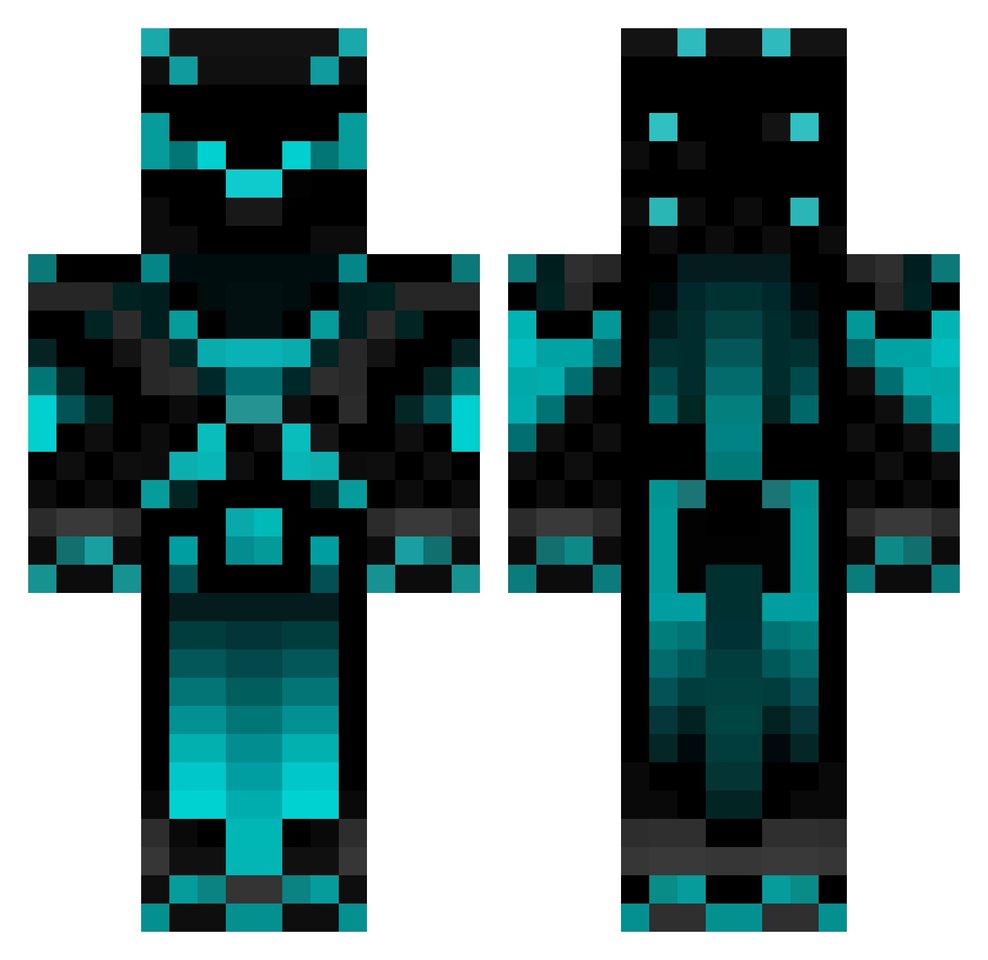 AlanRiver Minecraft skin, front and back view