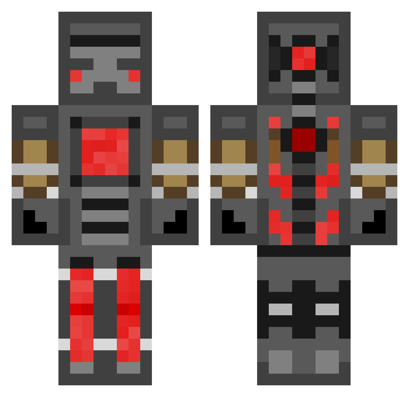 Urgus Minecraft skin, front and back view