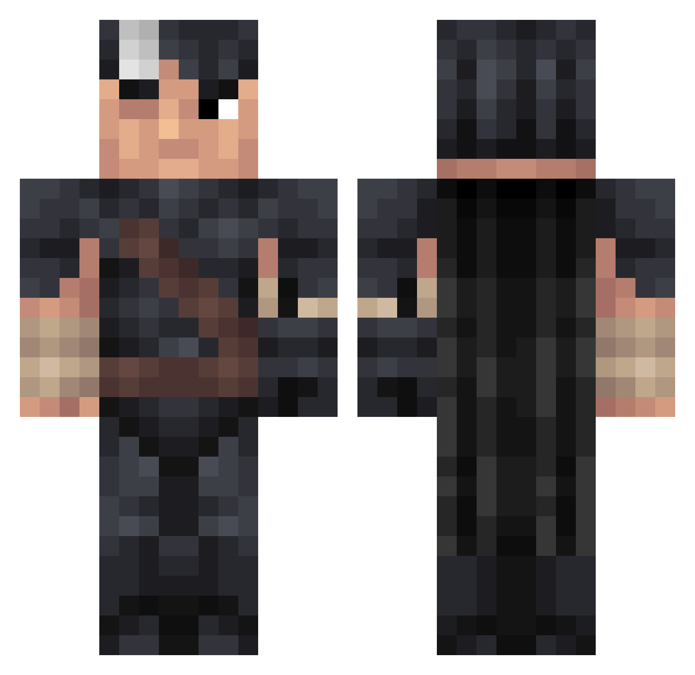 PatoYeta Minecraft skin, front and back view