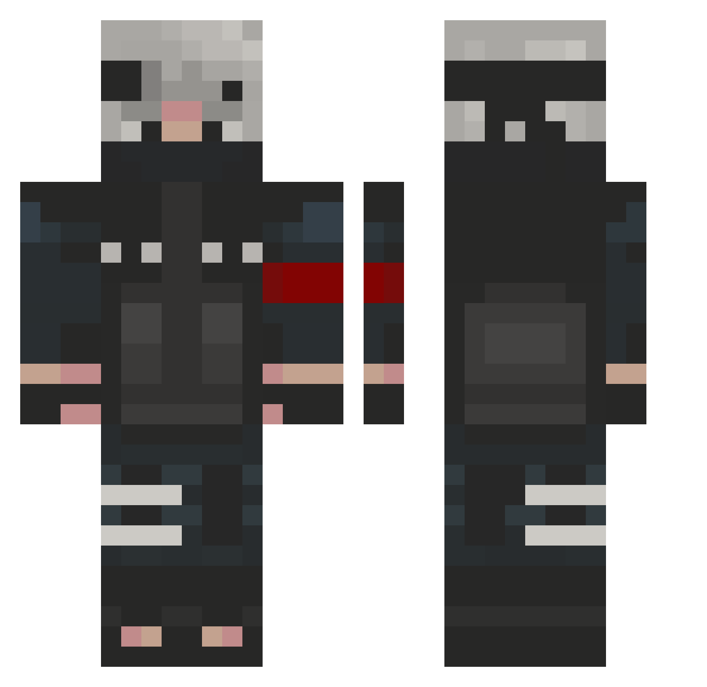 MrGamer356 Minecraft skin, front and back view