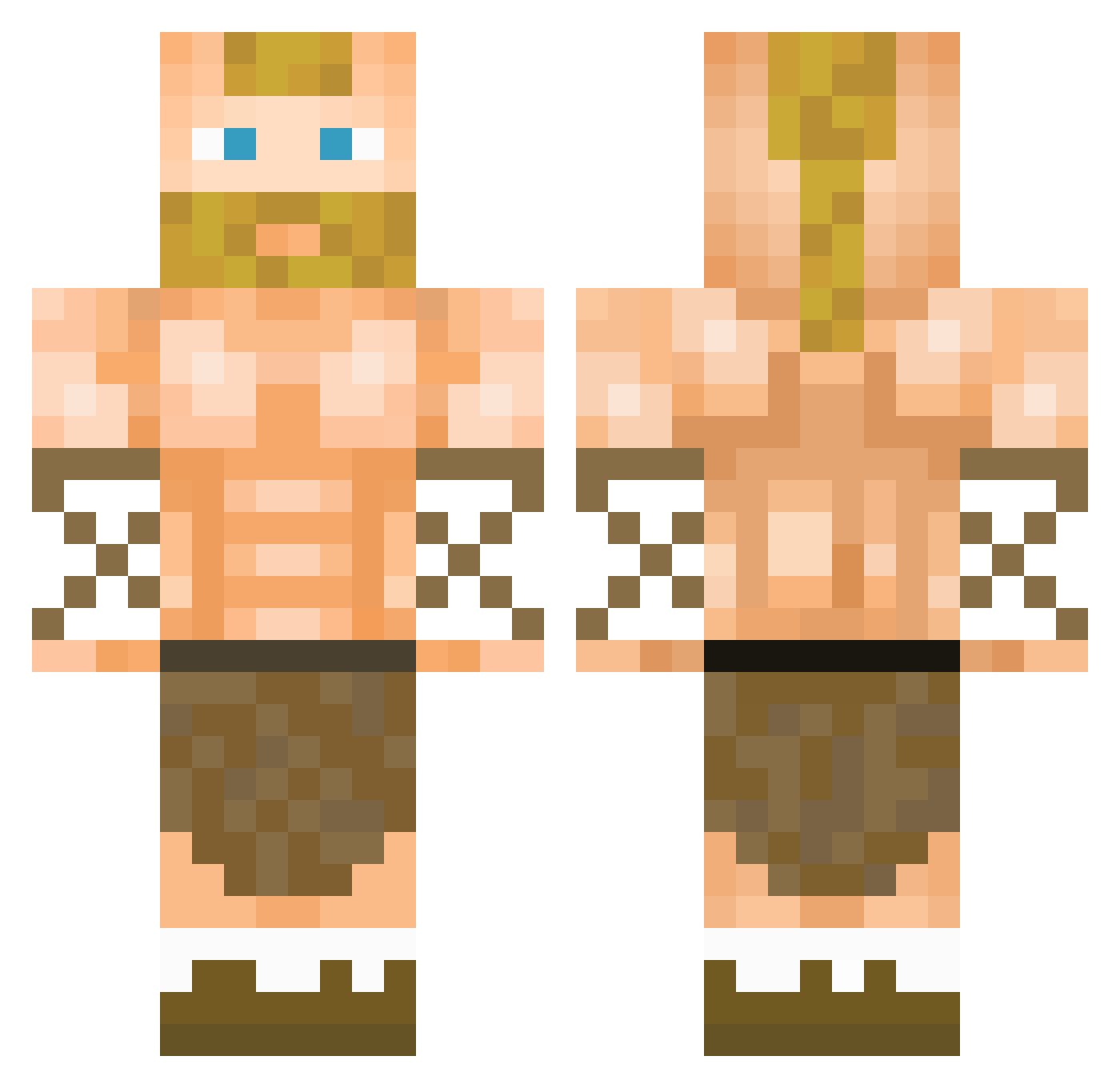 SenpaisCreamer Minecraft skin, front and back view