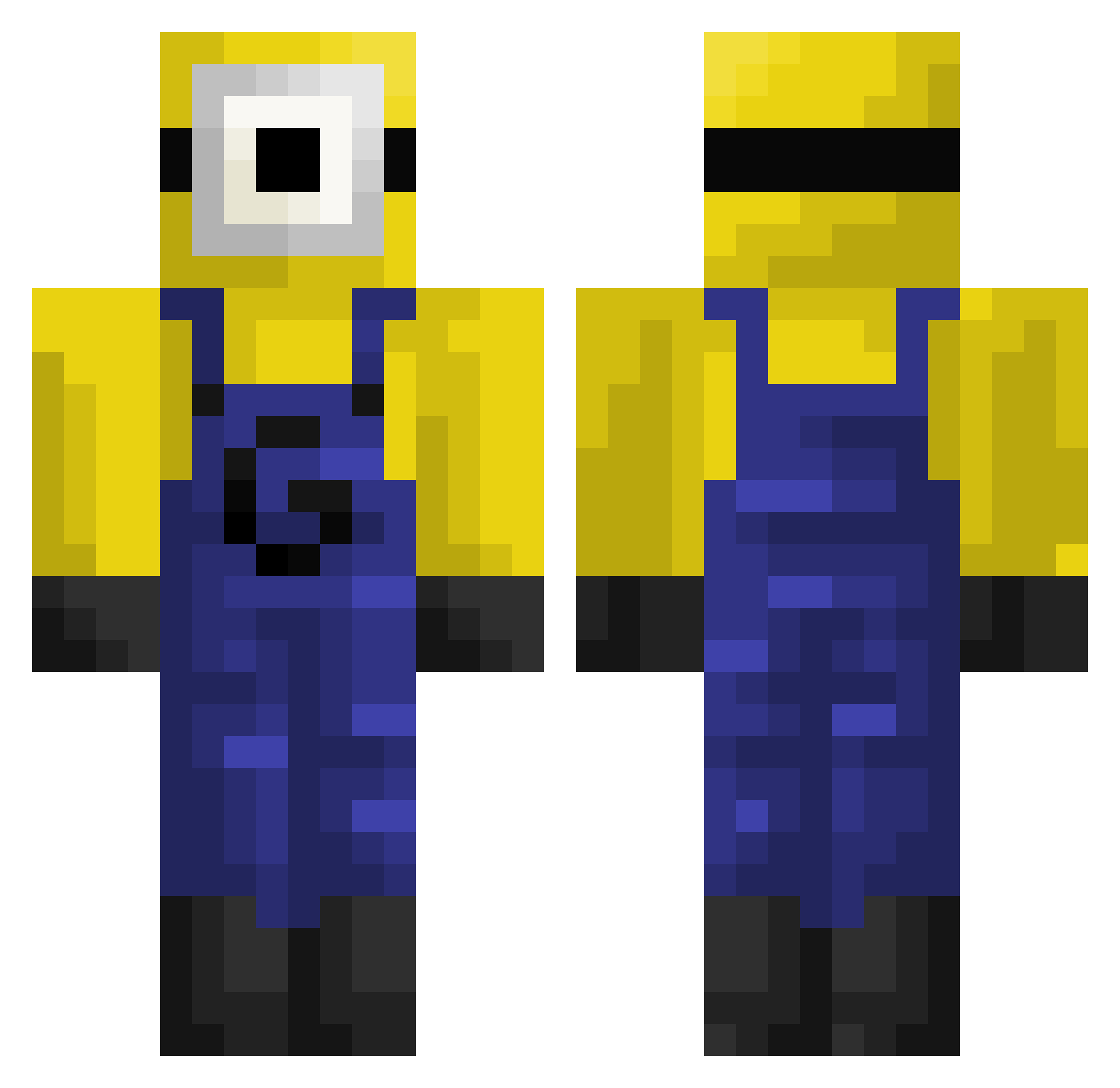 Milo_030 Minecraft skin, front and back view