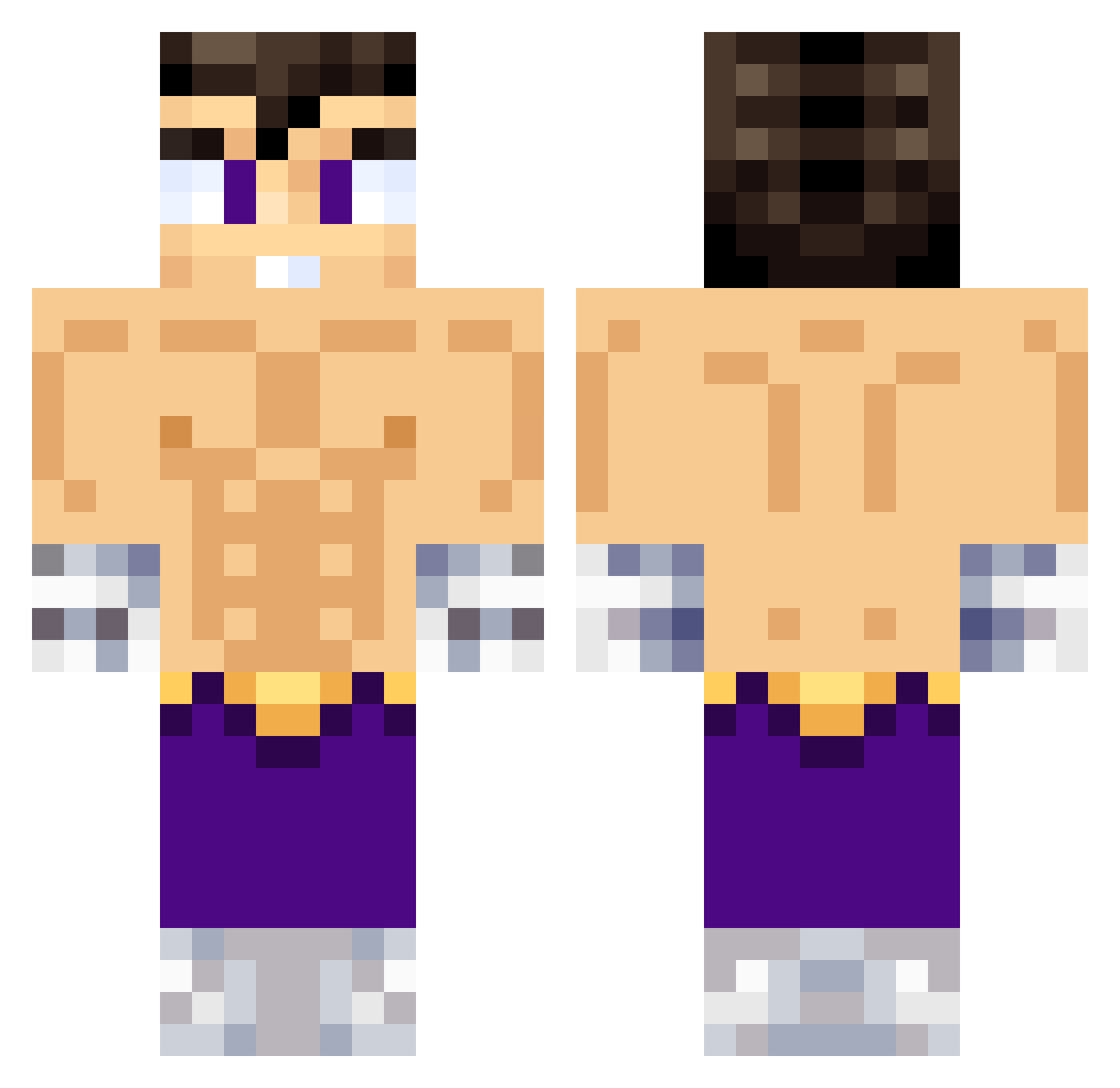RDM2001 Minecraft skin, front and back view
