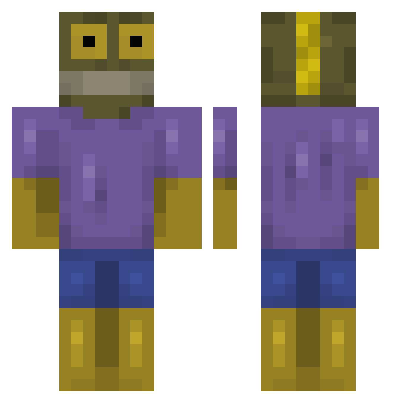 Gucky017 Minecraft skin, front and back view