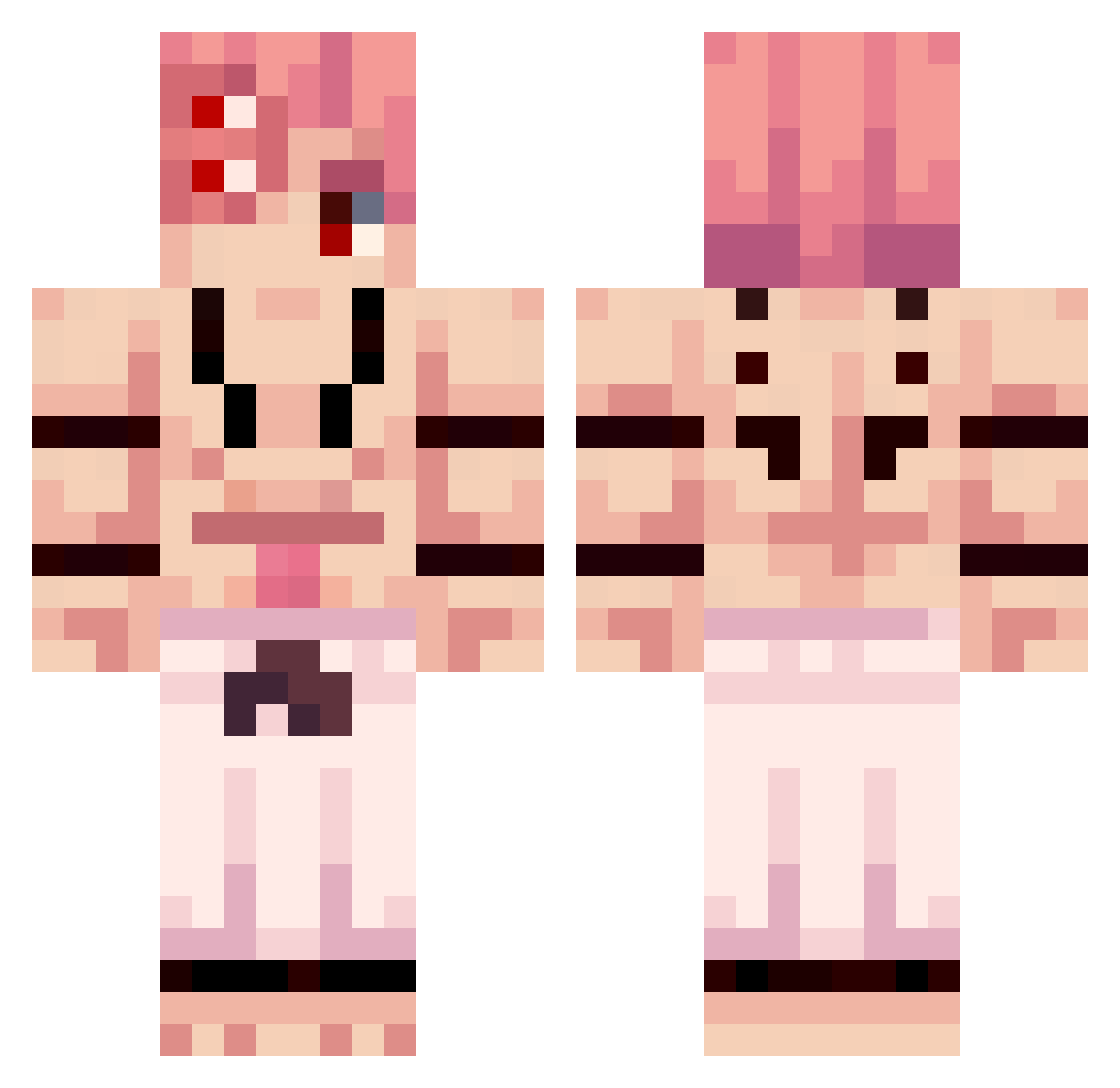 CoinbaseCaller67 Minecraft skin, front and back view
