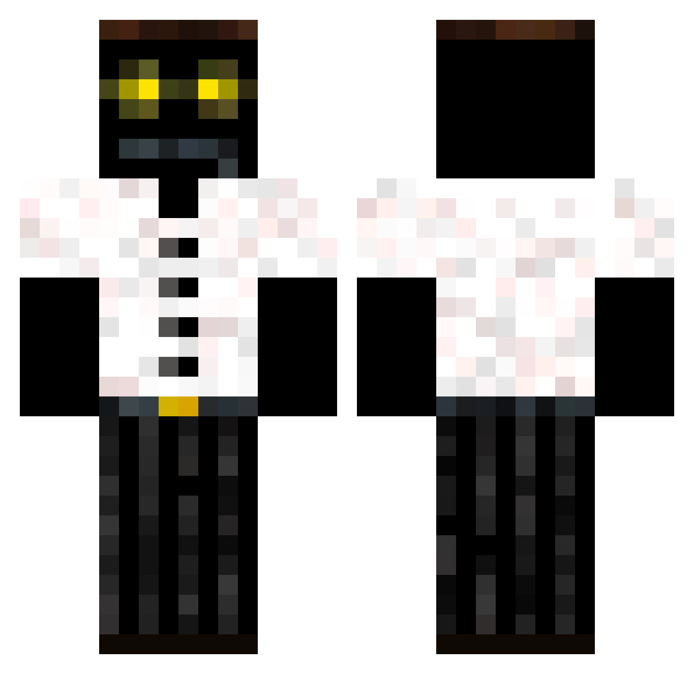 Vitecx42 Minecraft skin, front and back view