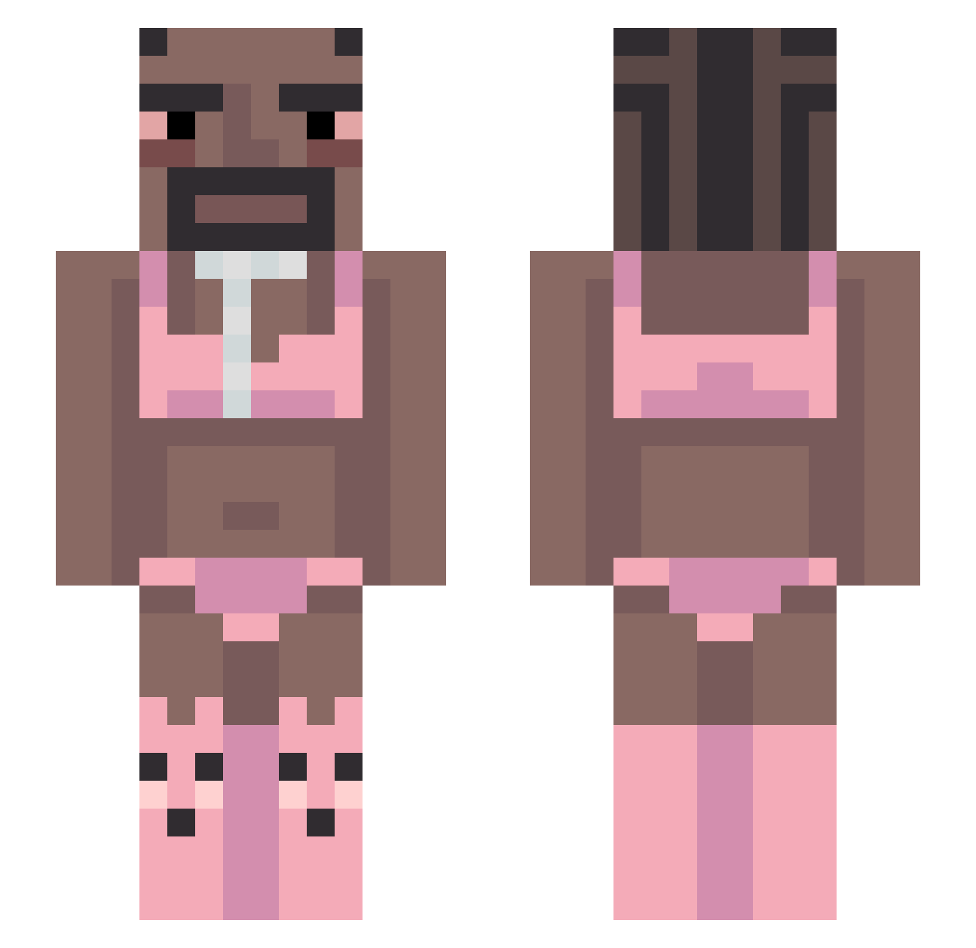 rositafrsitaaw Minecraft skin, front and back view
