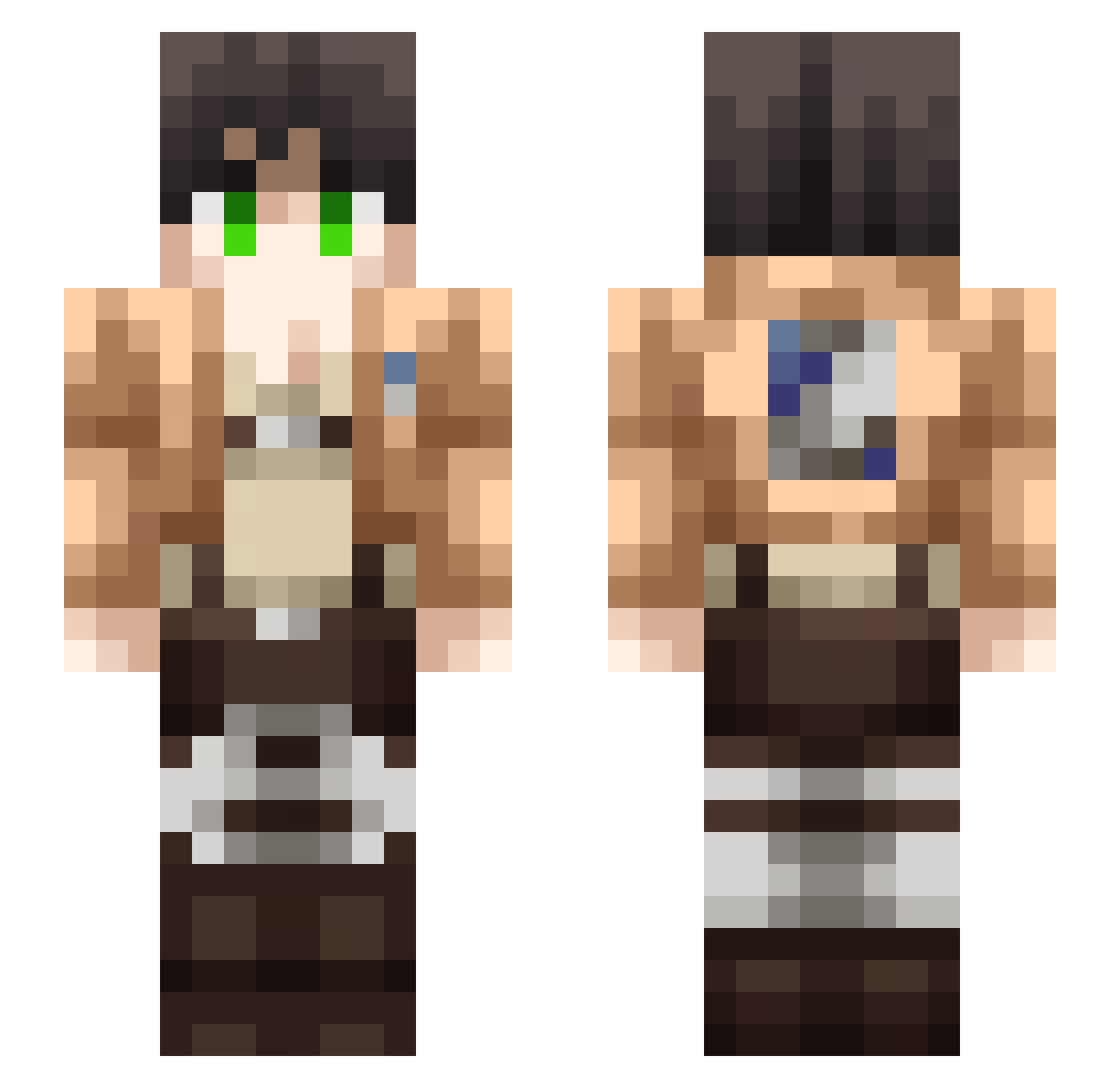 ScotchTxpe Minecraft skin, front and back view