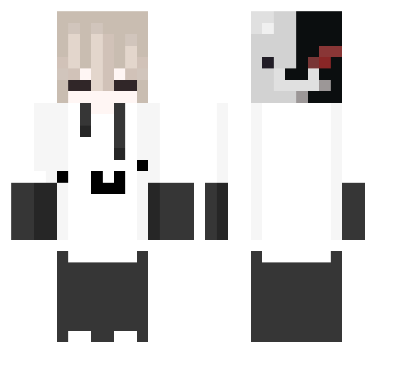 MrFancyHat Minecraft skin, front and back view