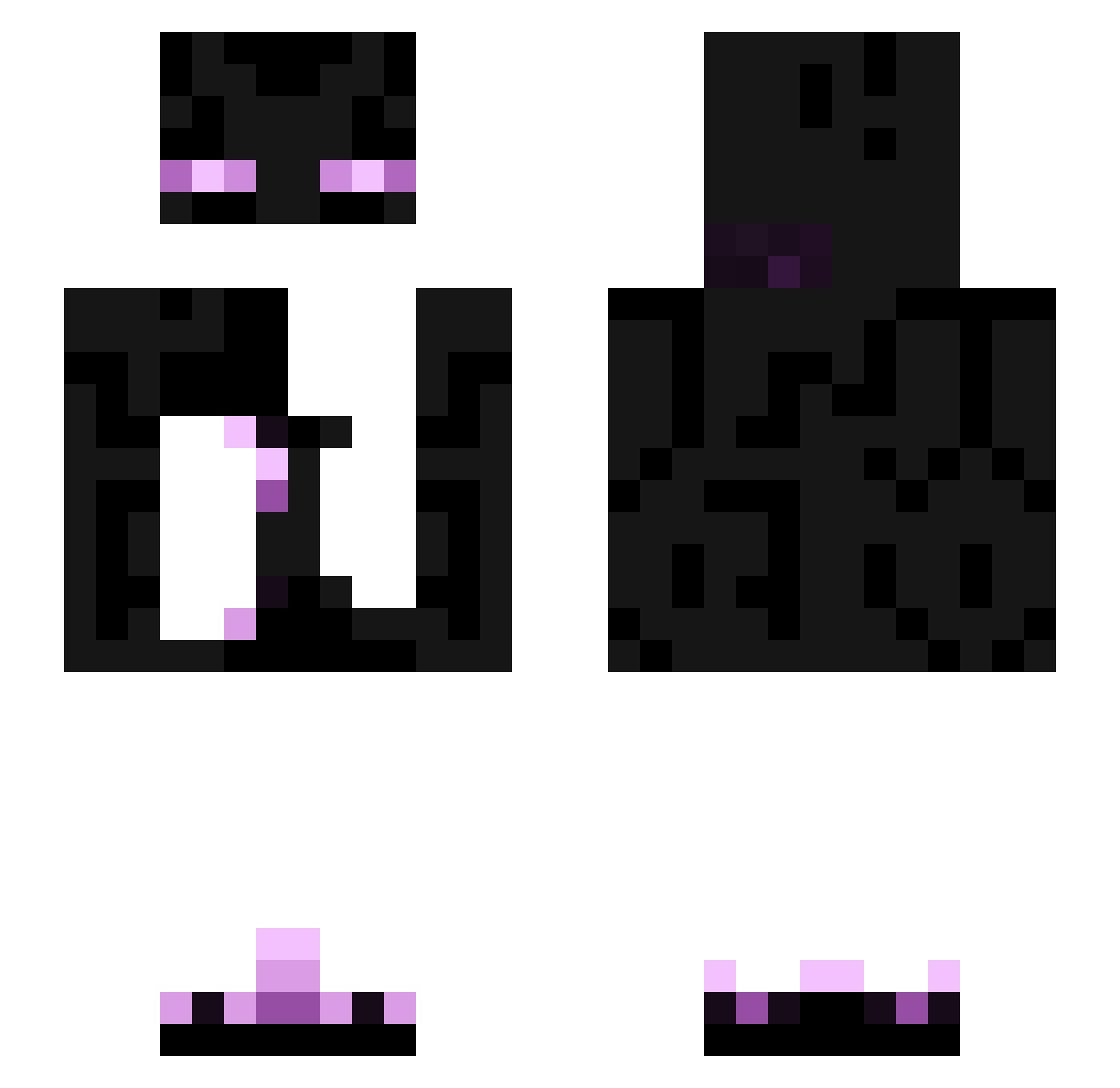 Radiatedchimp Minecraft skin, front and back view