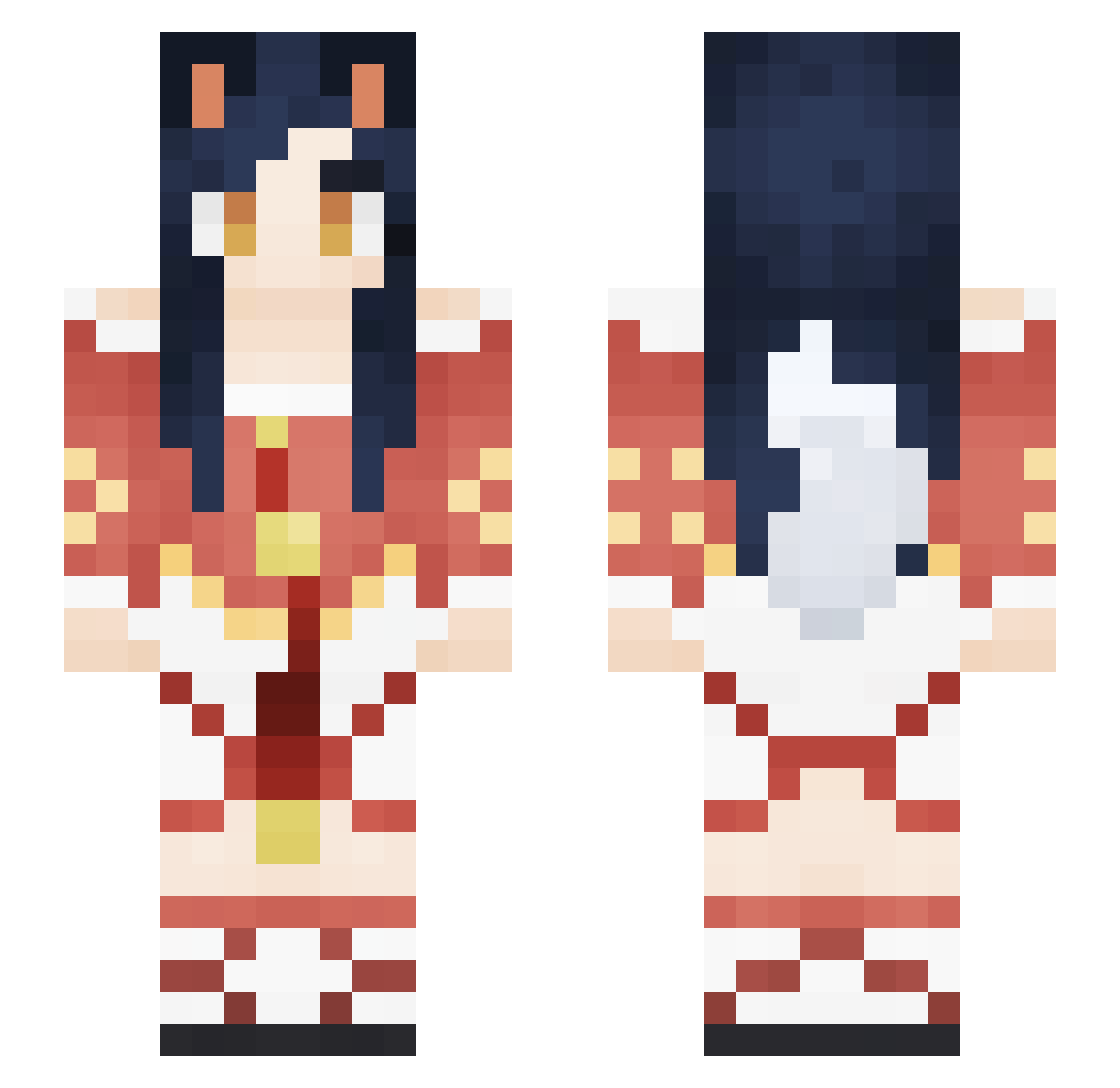 ERAYGZL Minecraft skin, front and back view