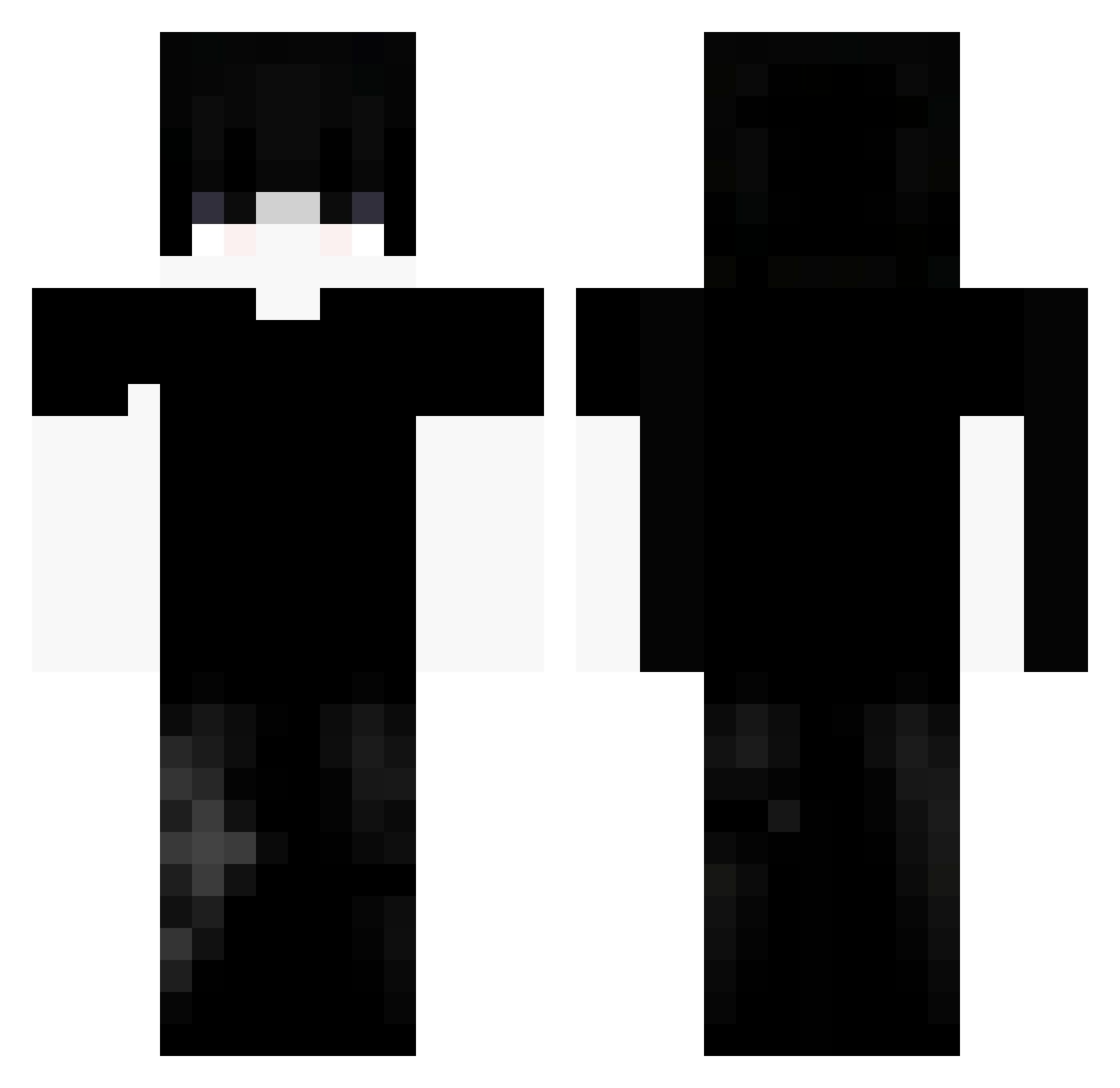 Reillusion Minecraft skin, front and back view