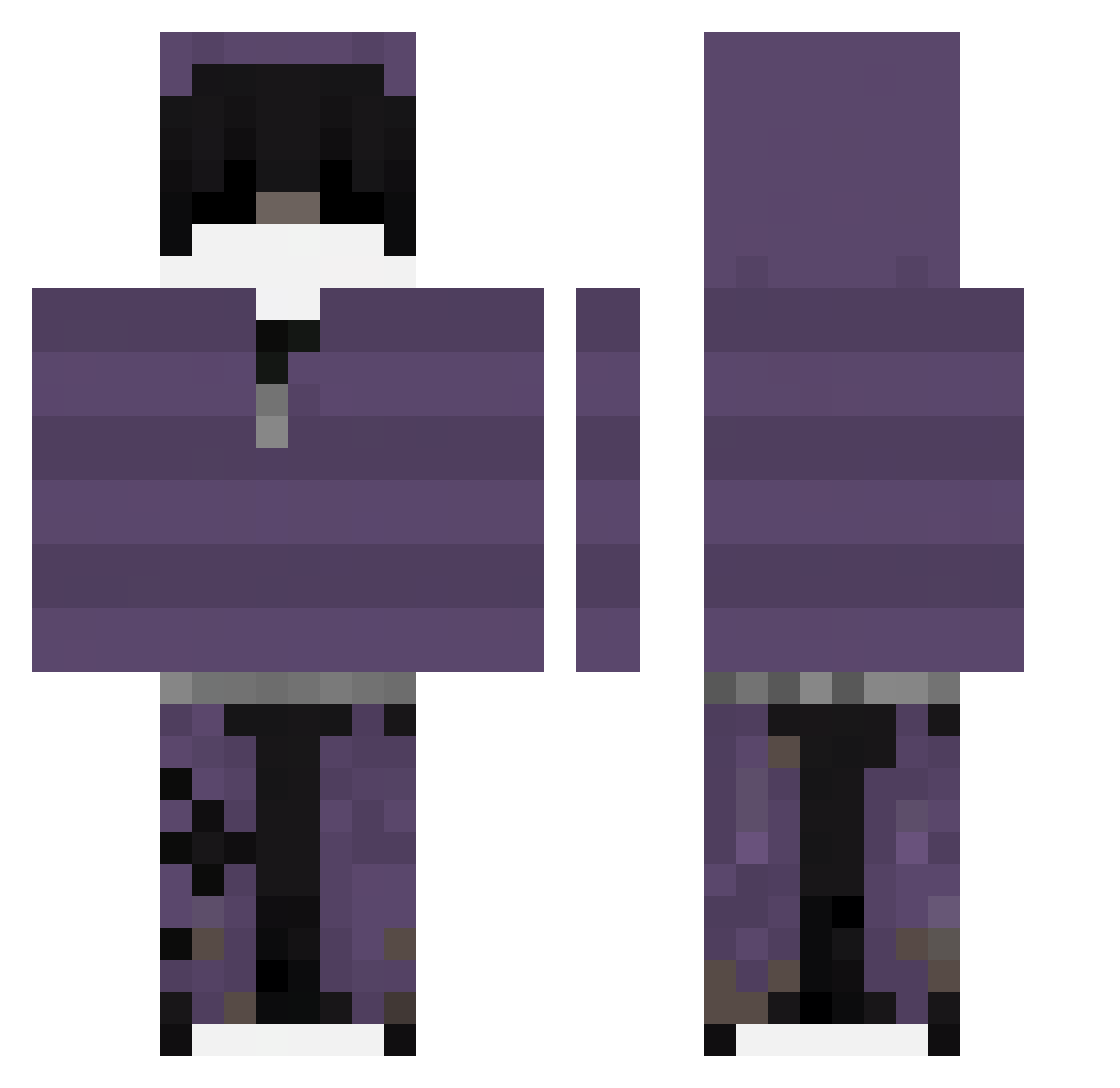 Senjoz_ Minecraft skin, front and back view