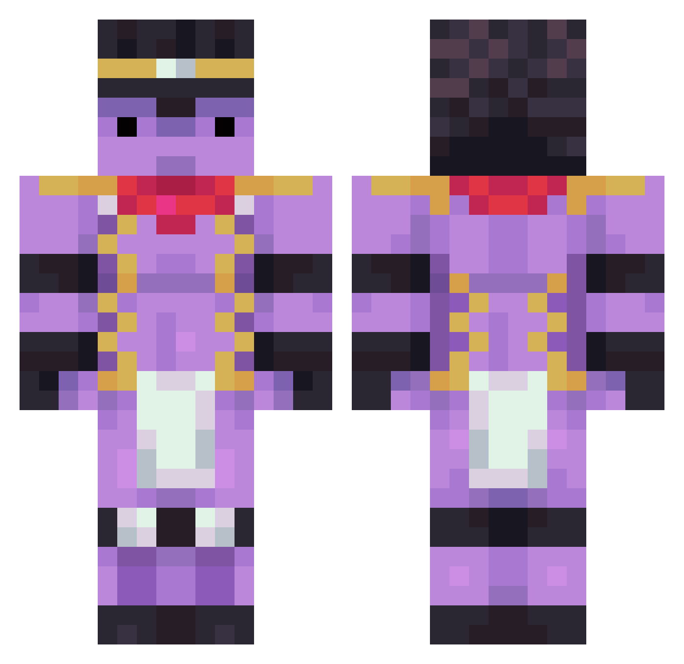 Fumsiy Minecraft skin, front and back view