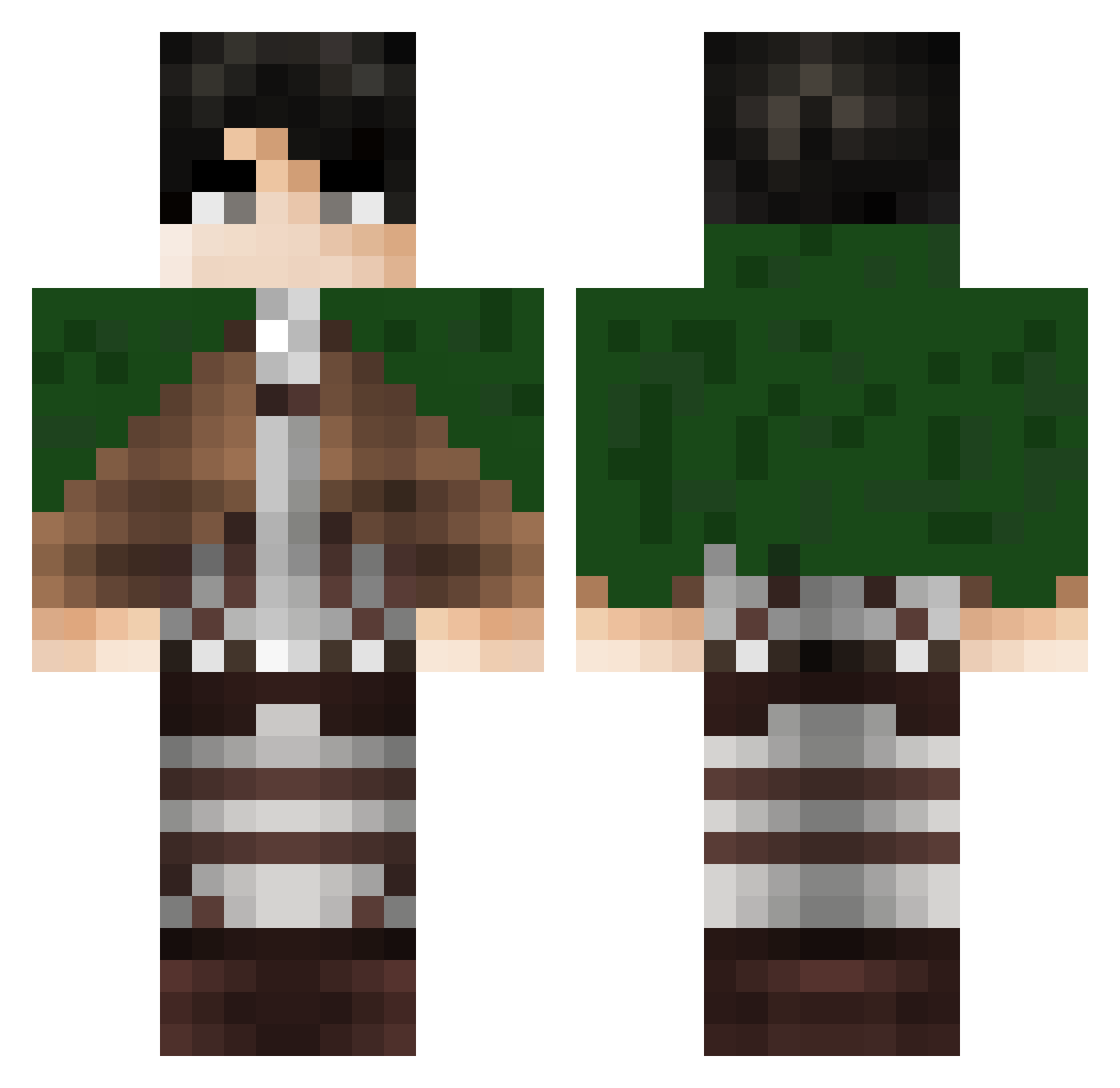 Ubisoftr Minecraft skin, front and back view