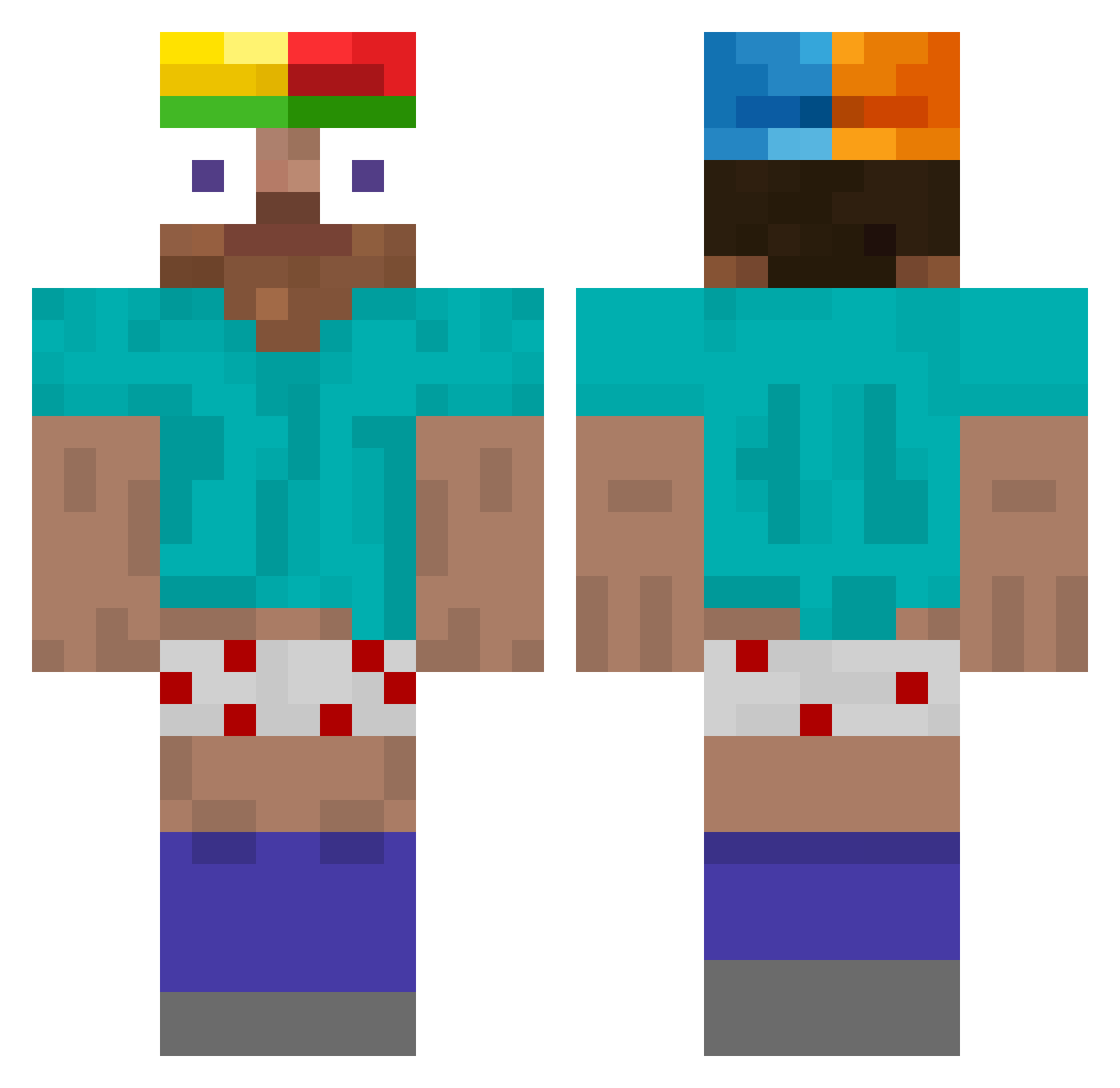 ZEYAD773 Minecraft skin, front and back view