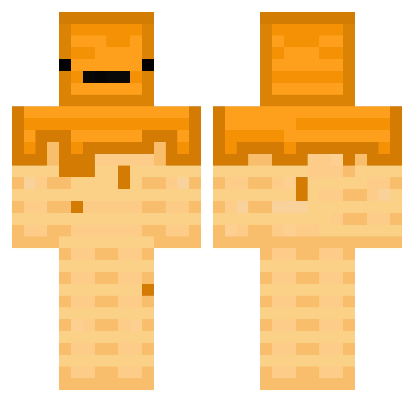 Cheemburger123 Minecraft skin, front and back view