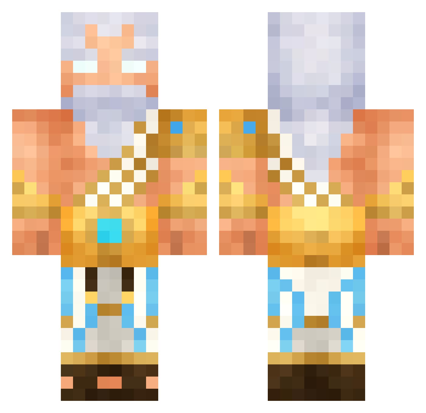 Typhoeus Minecraft skin, front and back view