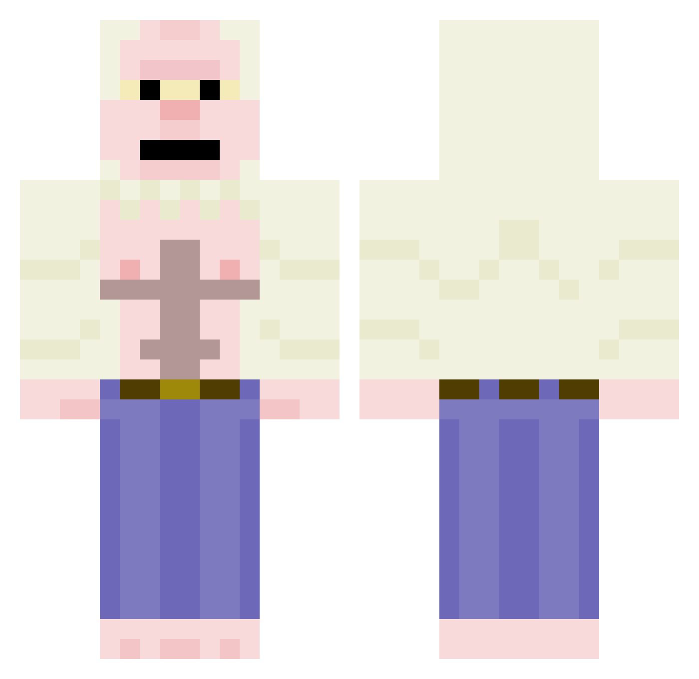 BenSama_ Minecraft skin, front and back view