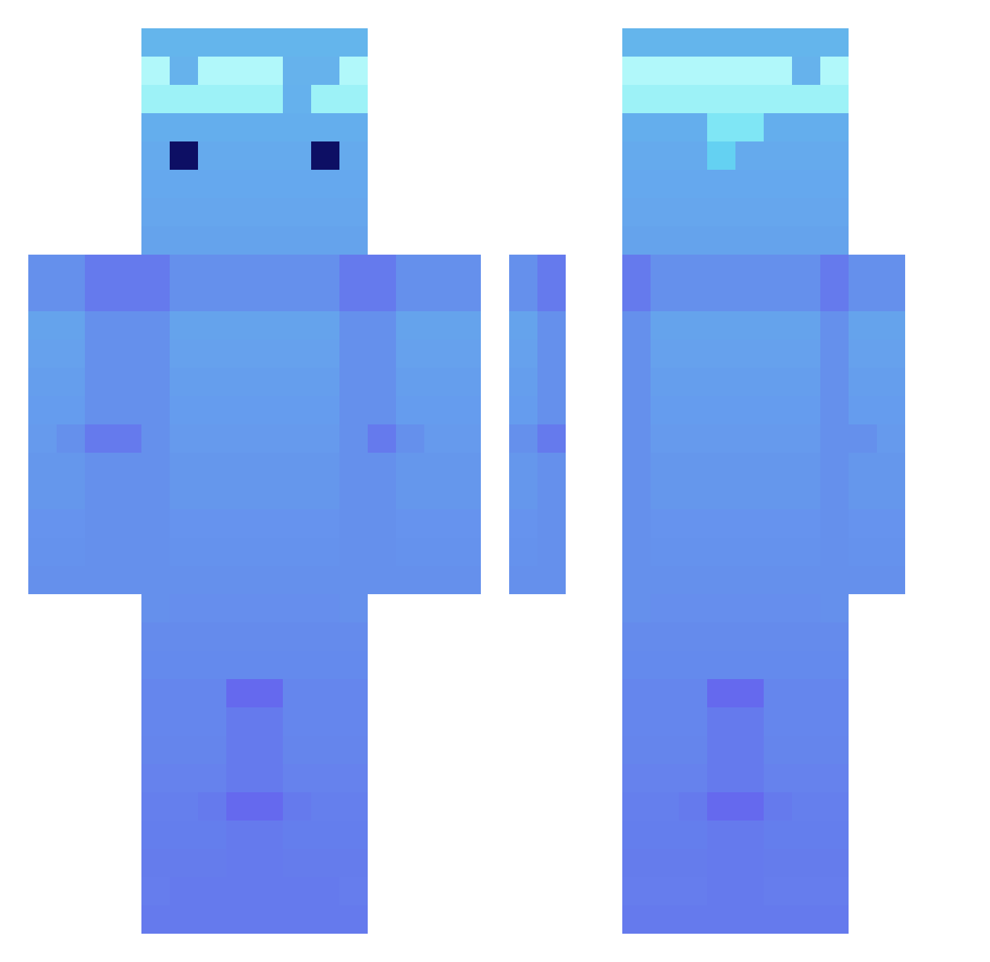 Schlappoo Minecraft skin, front and back view