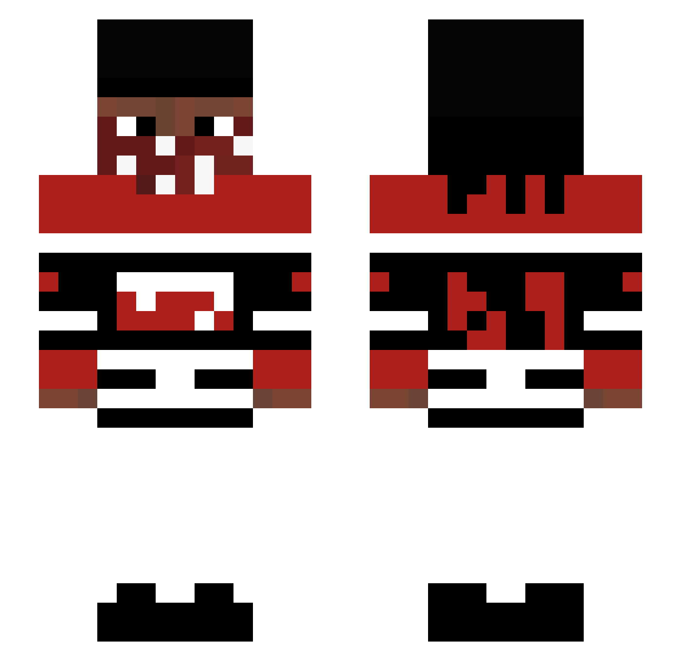 QuiteLicense247 Minecraft skin, front and back view