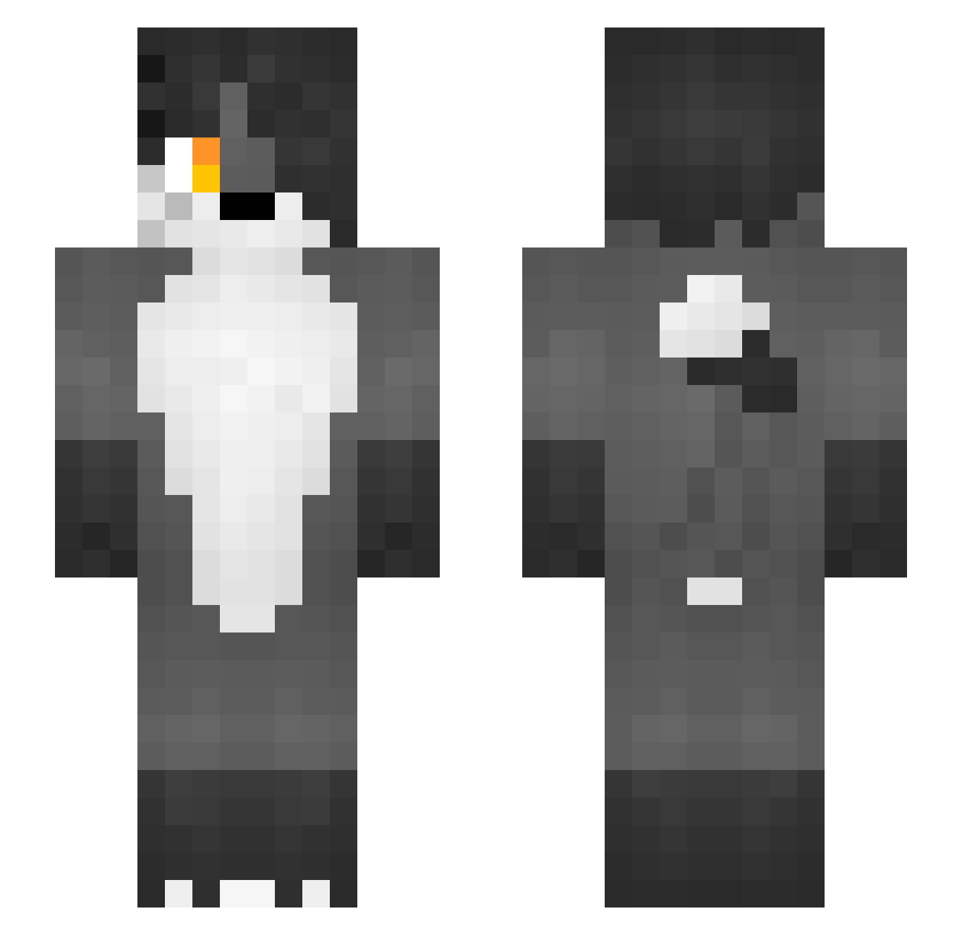 WillowWasTaken Minecraft skin, front and back view