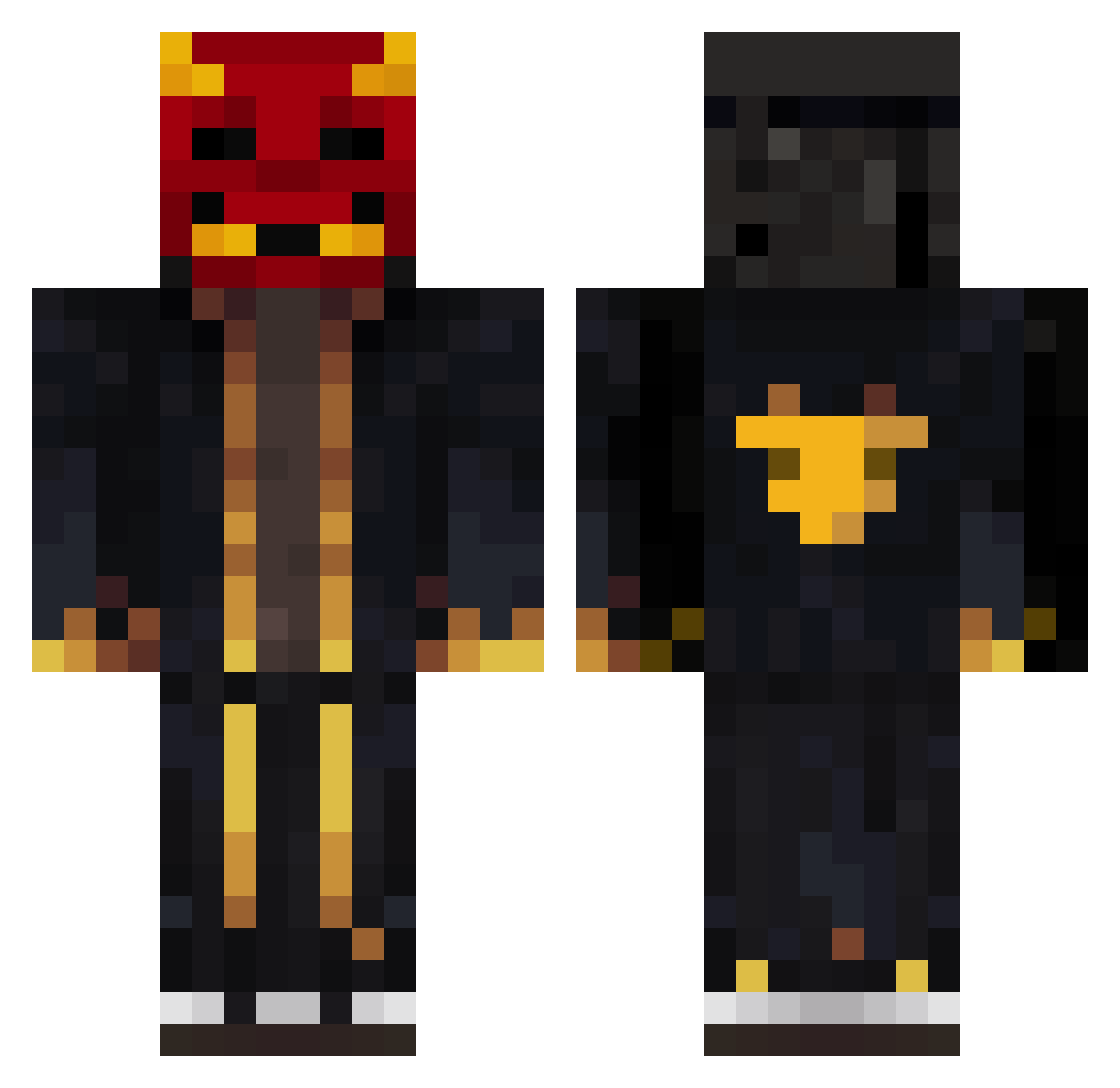 Shinazu_ Minecraft skin, front and back view