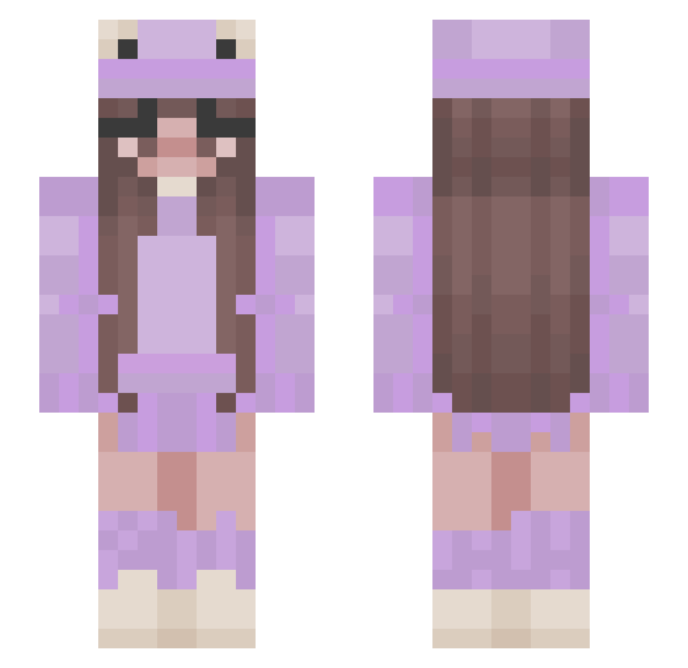 UwUPanzer Minecraft skin, front and back view