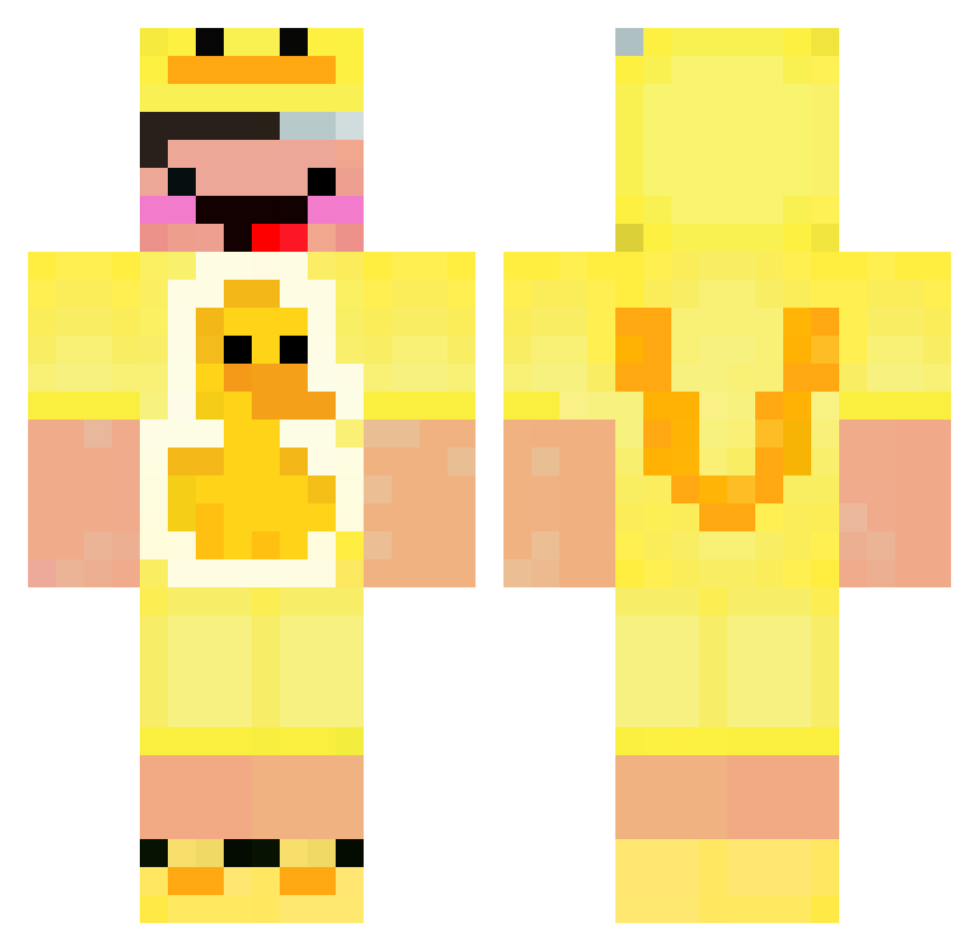simbabouais Minecraft skin, front and back view