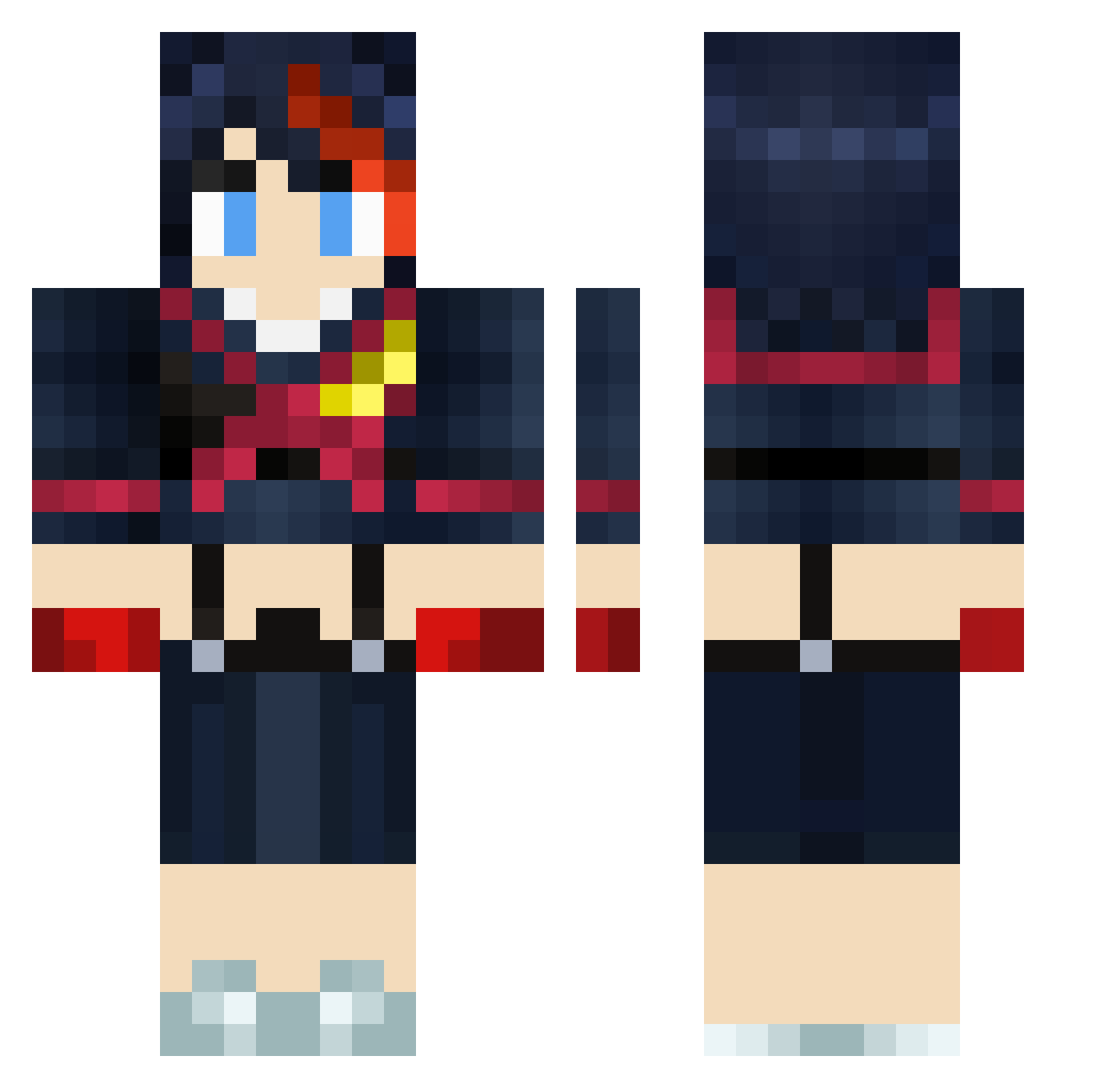tola Minecraft skin, front and back view