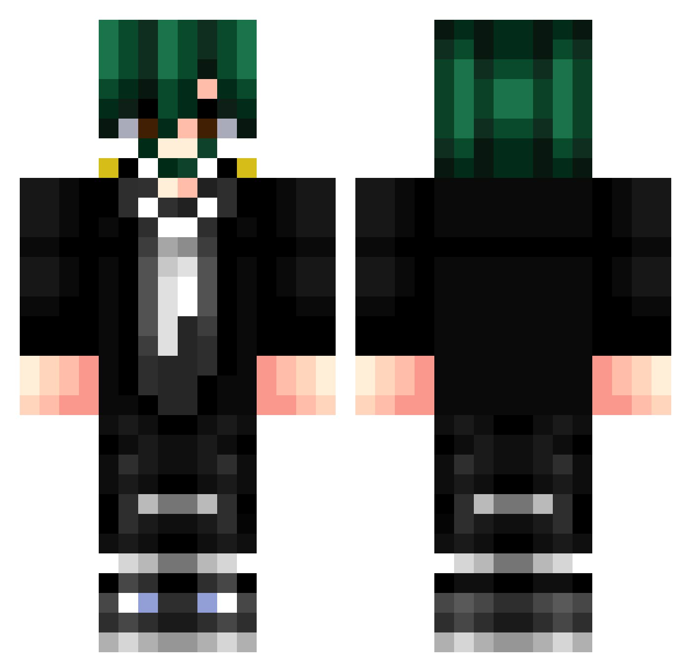 BasSerSaa Minecraft skin, front and back view
