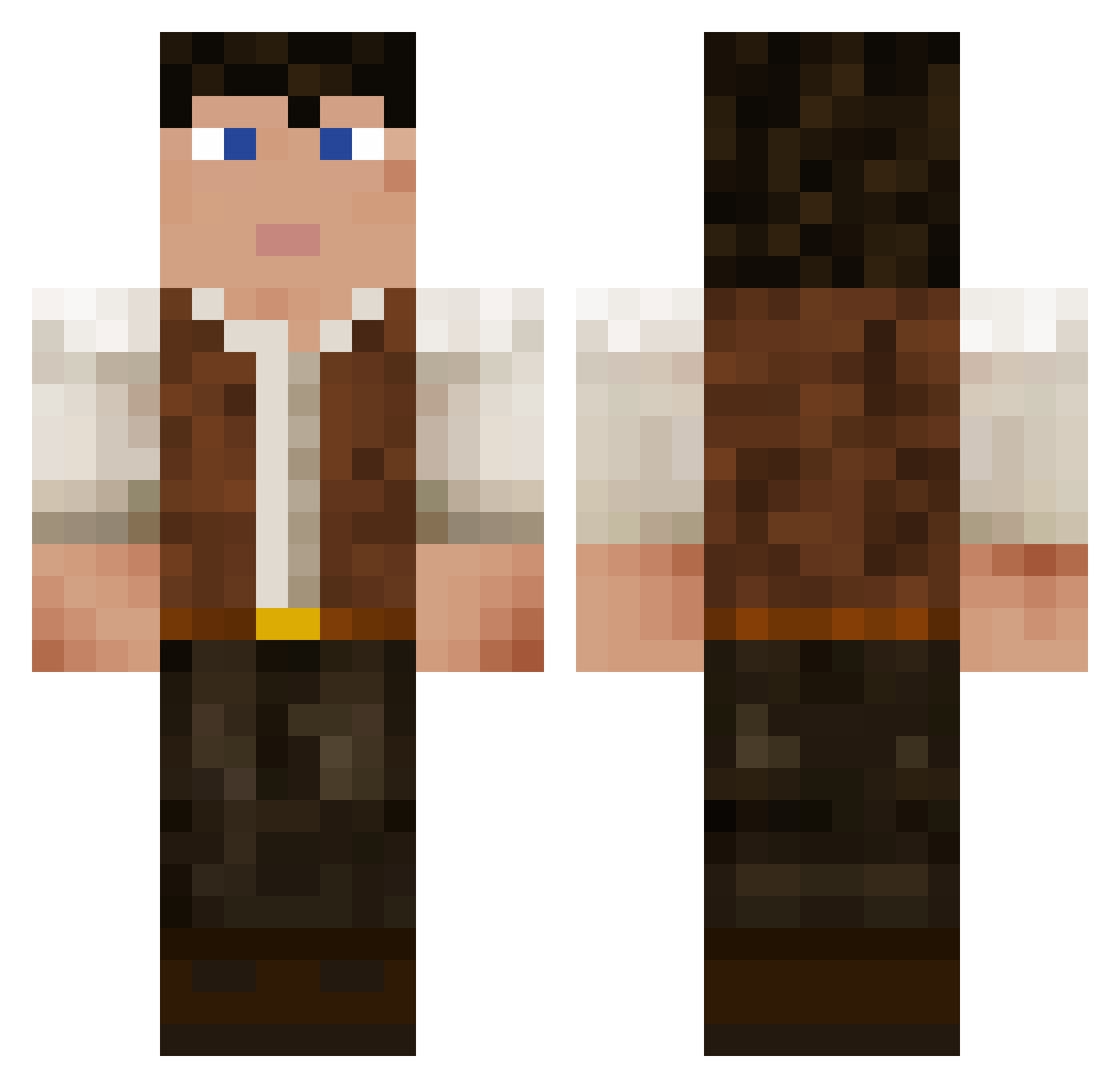 wadeb0ggs Minecraft skin, front and back view