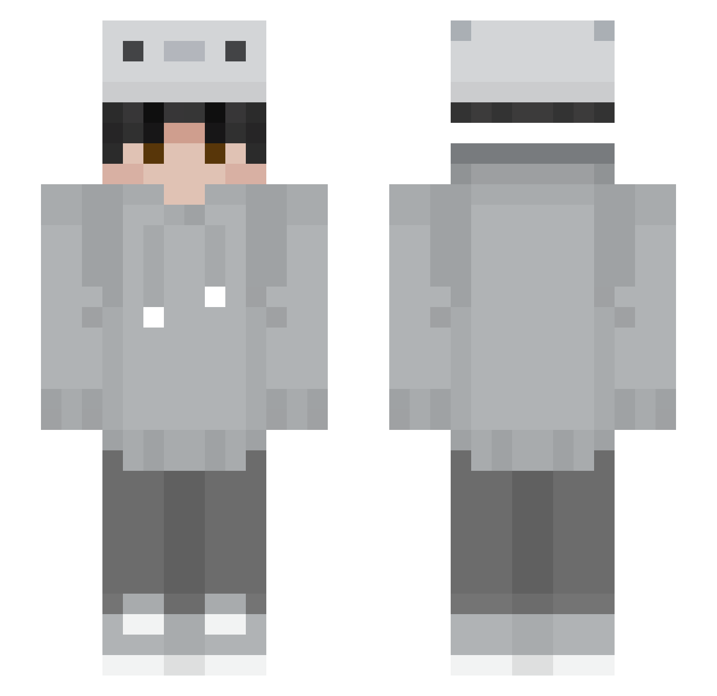 TitanKlozzQB Minecraft skin, front and back view