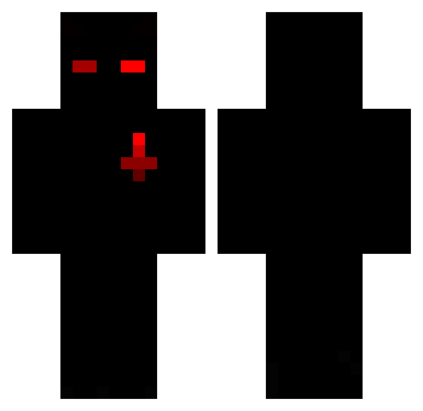 foretelling Minecraft skin, front and back view