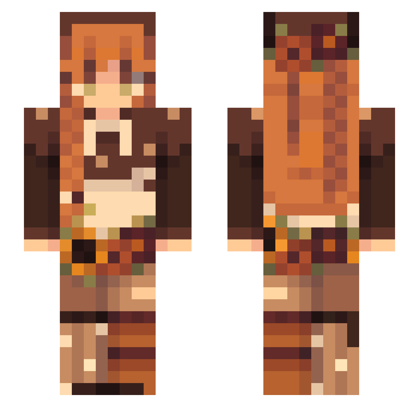 Auri_xD Minecraft skin, front and back view