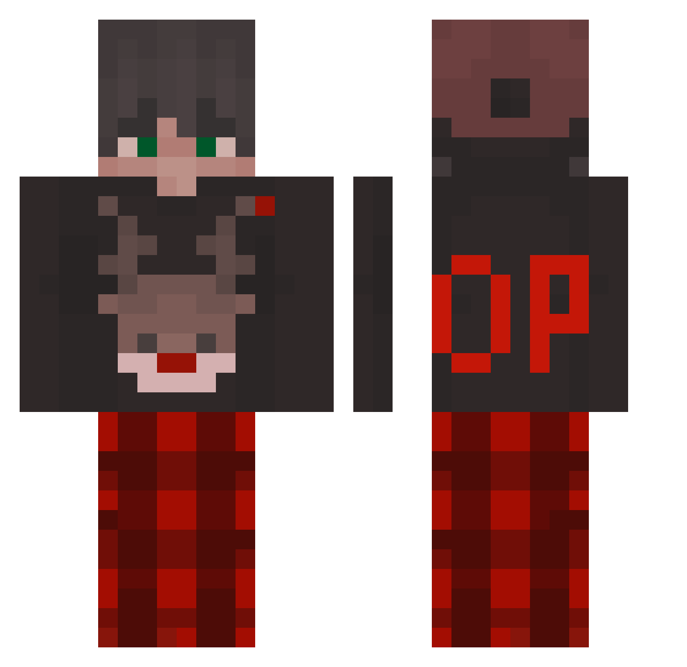 Sigmaksiu_ Minecraft skin, front and back view