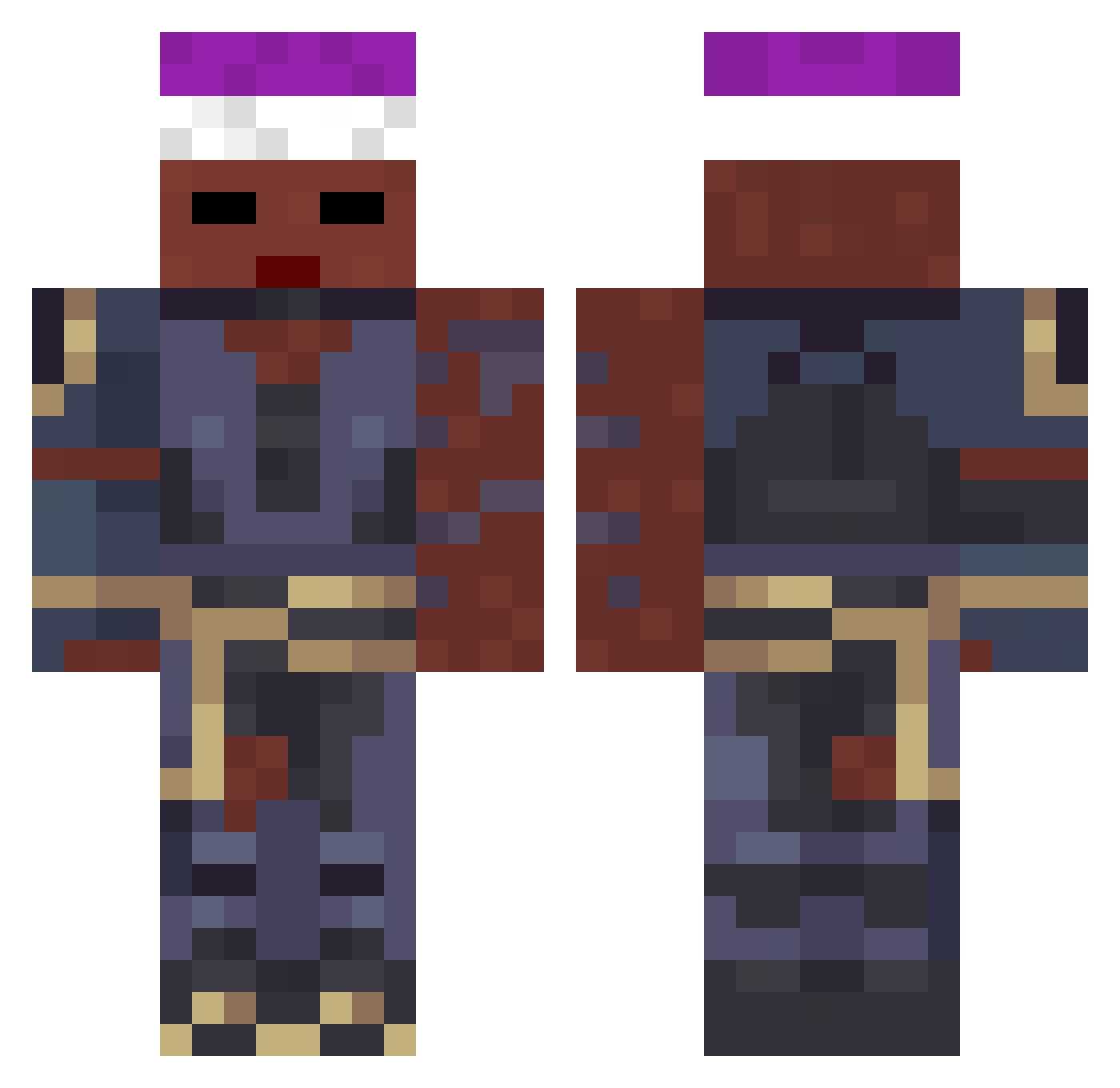yoppi_jp Minecraft skin, front and back view