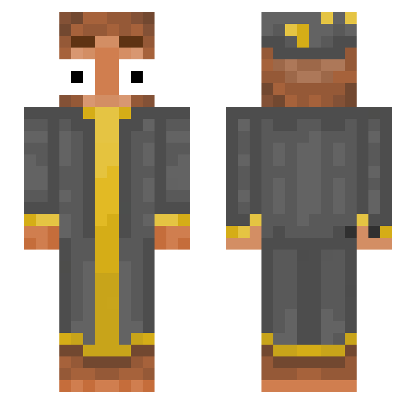 givnoani Minecraft skin, front and back view
