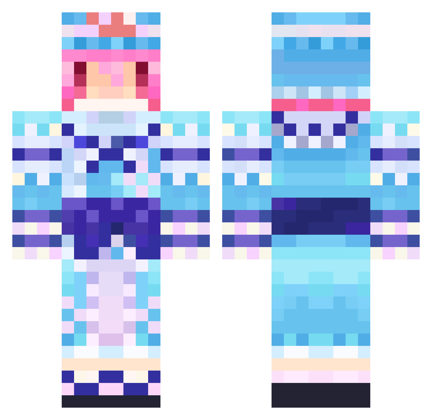 Astrologers Minecraft skin, front and back view