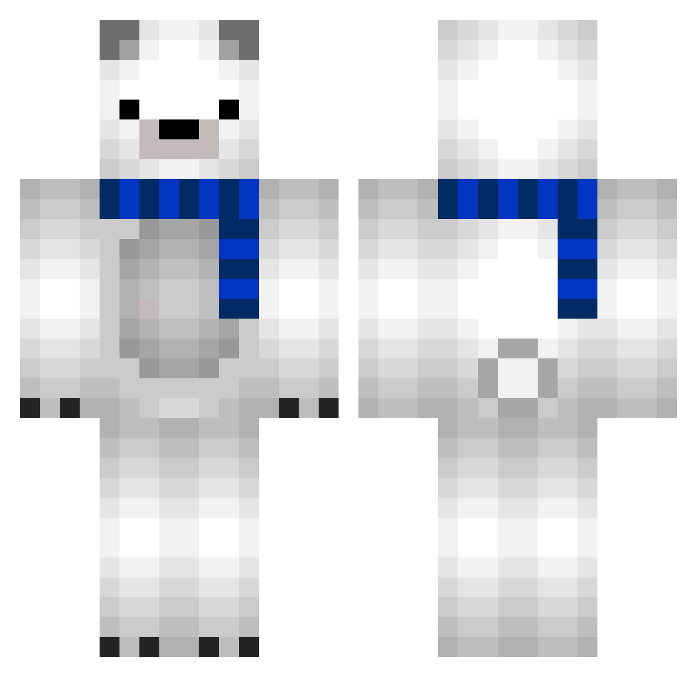 jin070713 Minecraft skin, front and back view