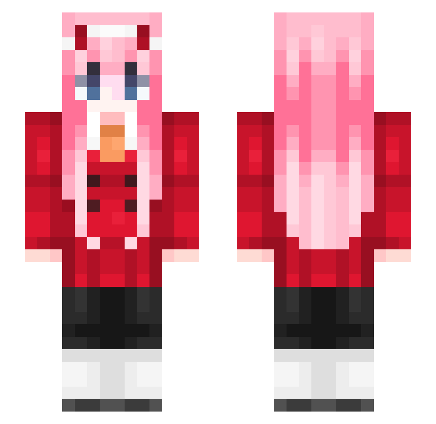 SkinnyWitches Minecraft skin, front and back view