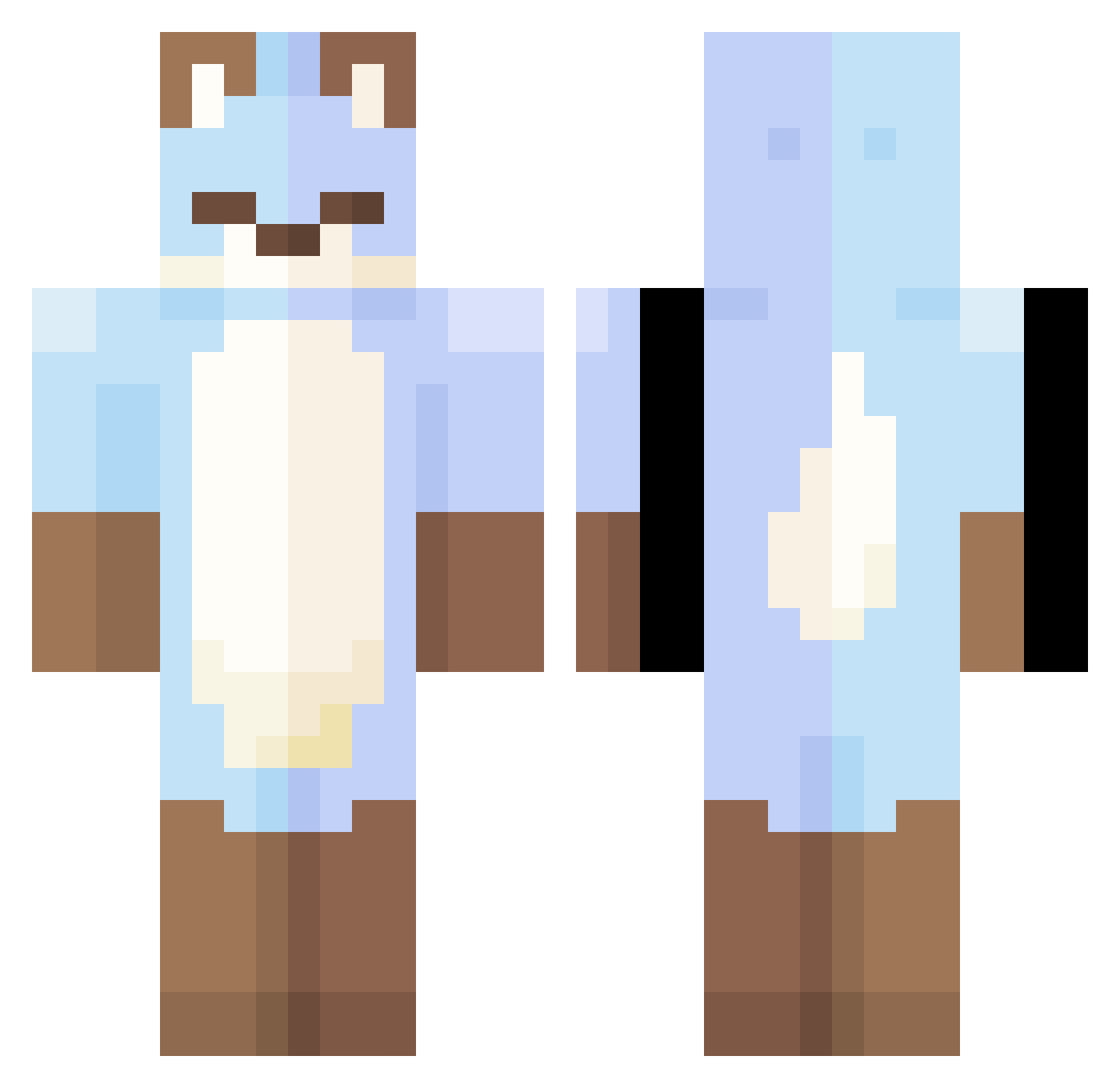 Ripplet_ Minecraft skin, front and back view