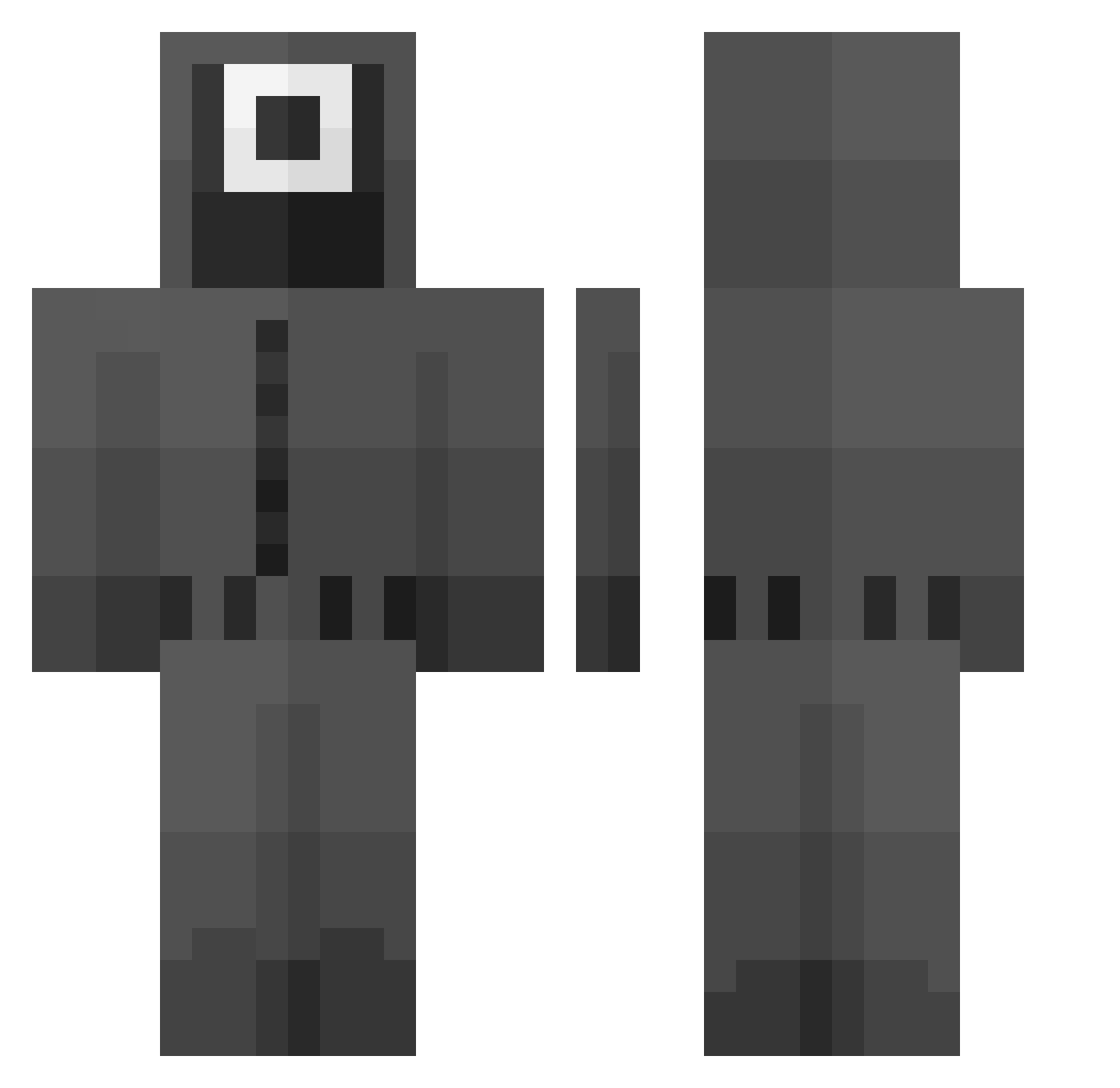 xBeniju Minecraft skin, front and back view