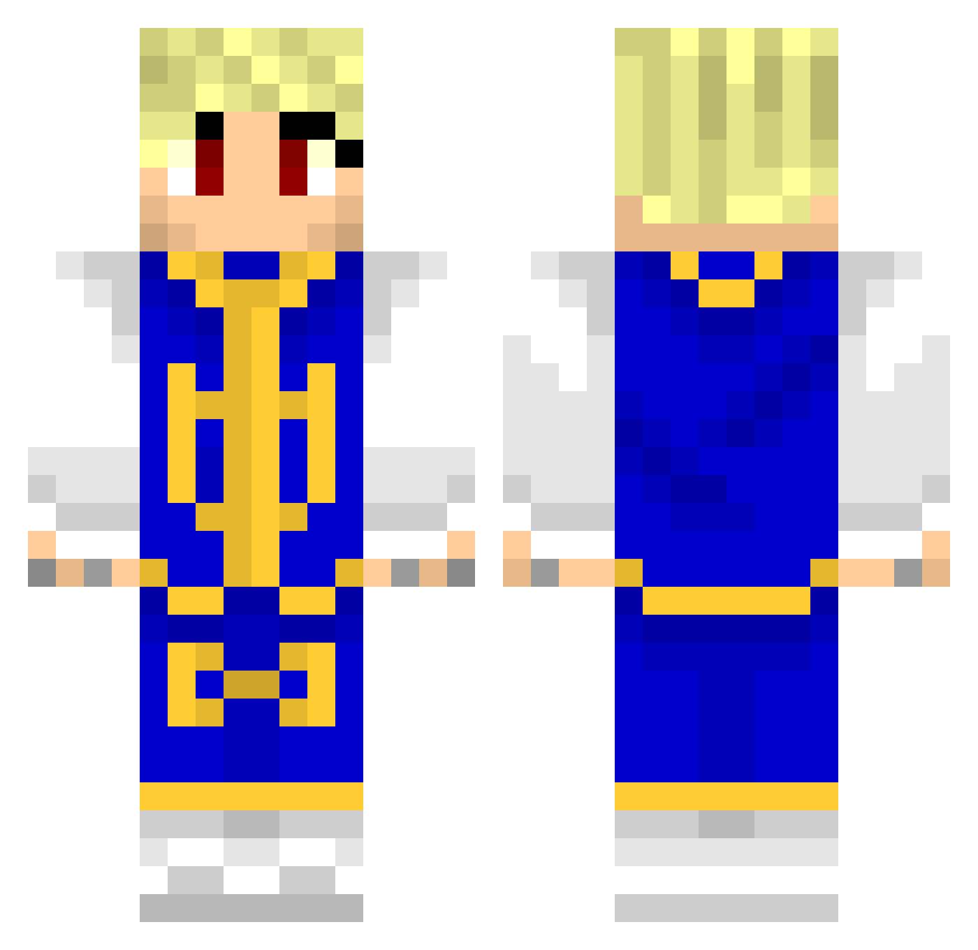 ilk Minecraft skin, front and back view