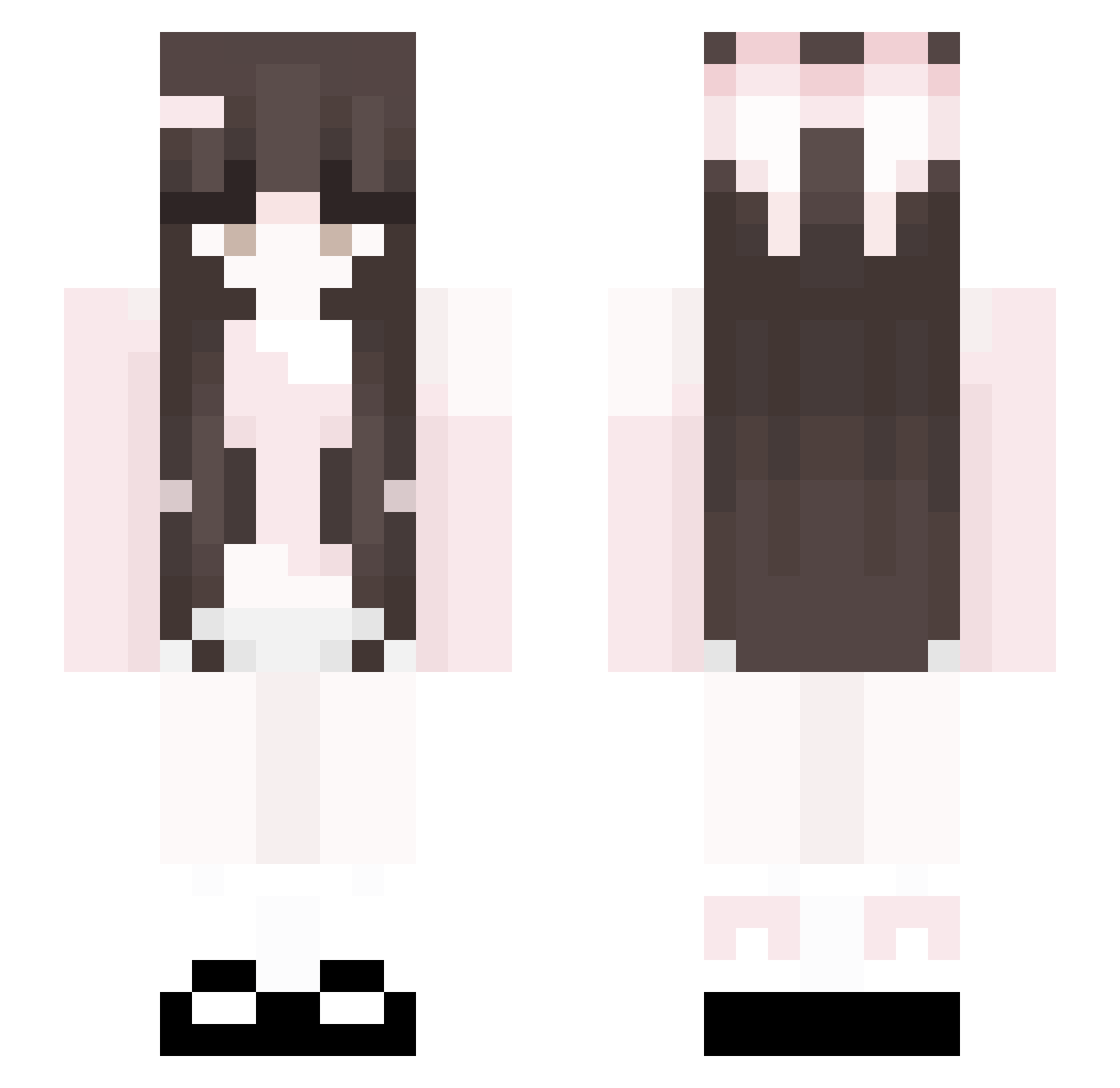 NightOwl277 Minecraft skin, front and back view
