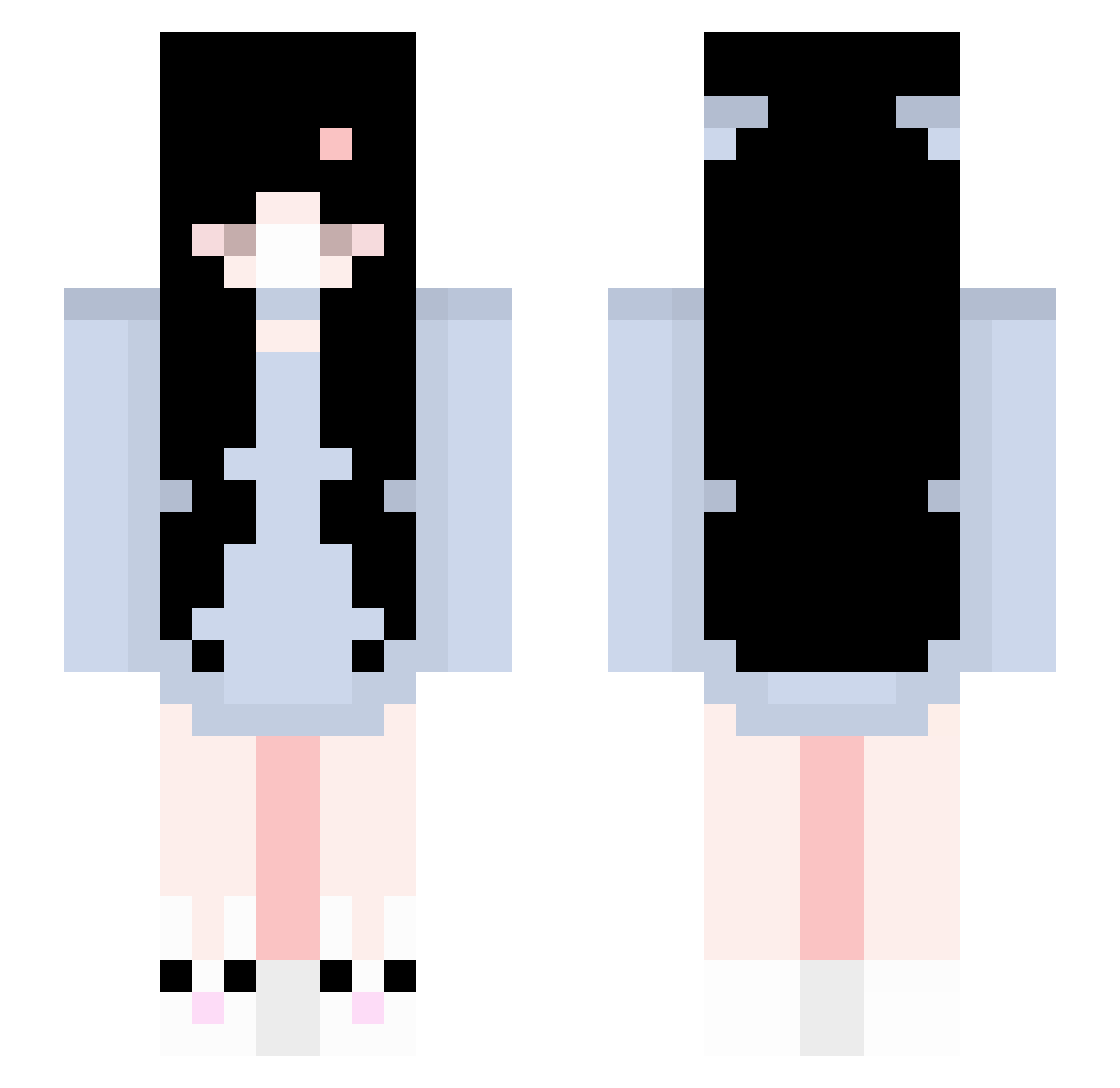 Edee Minecraft skin, front and back view