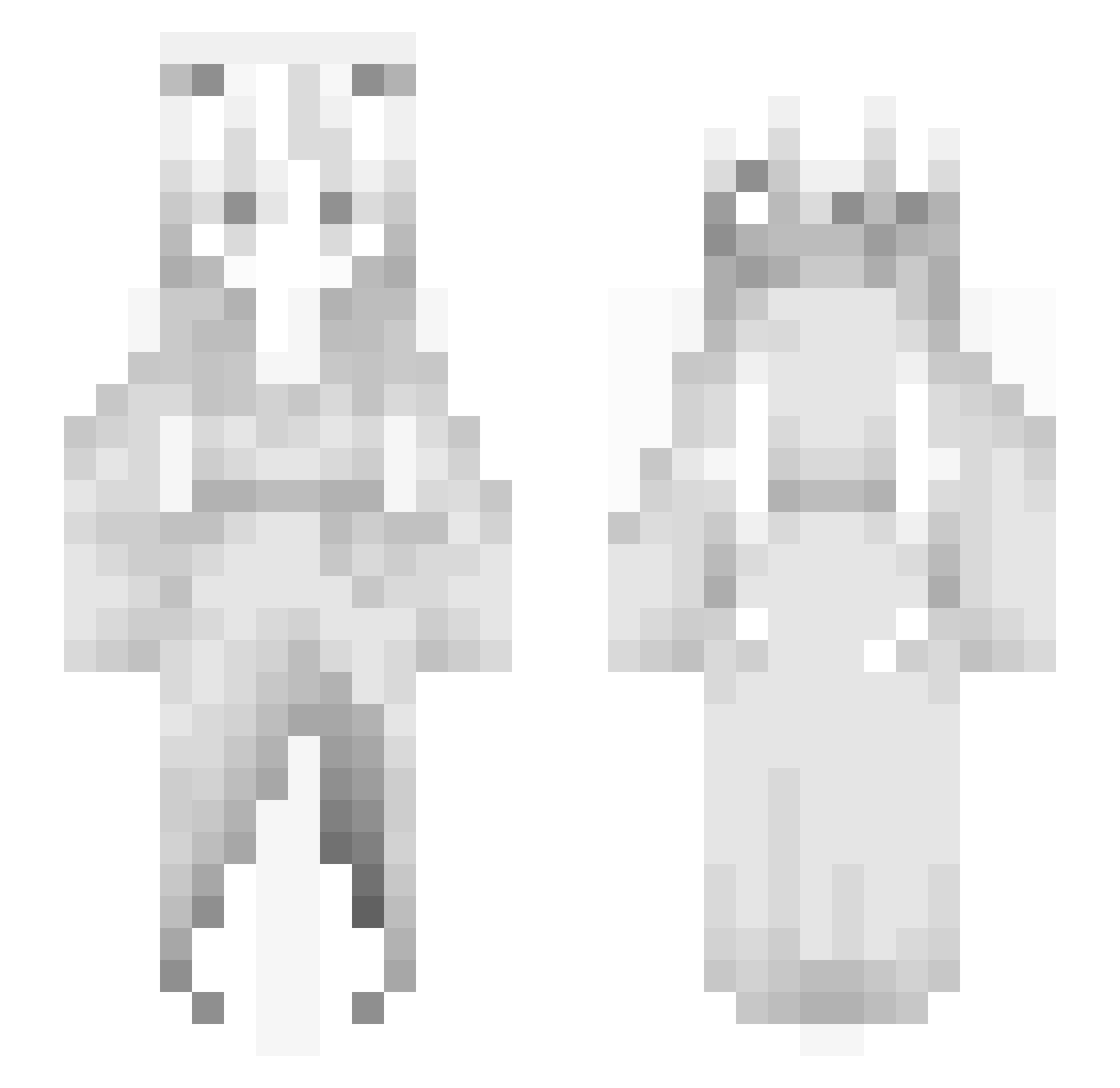 JuneDew Minecraft skin, front and back view