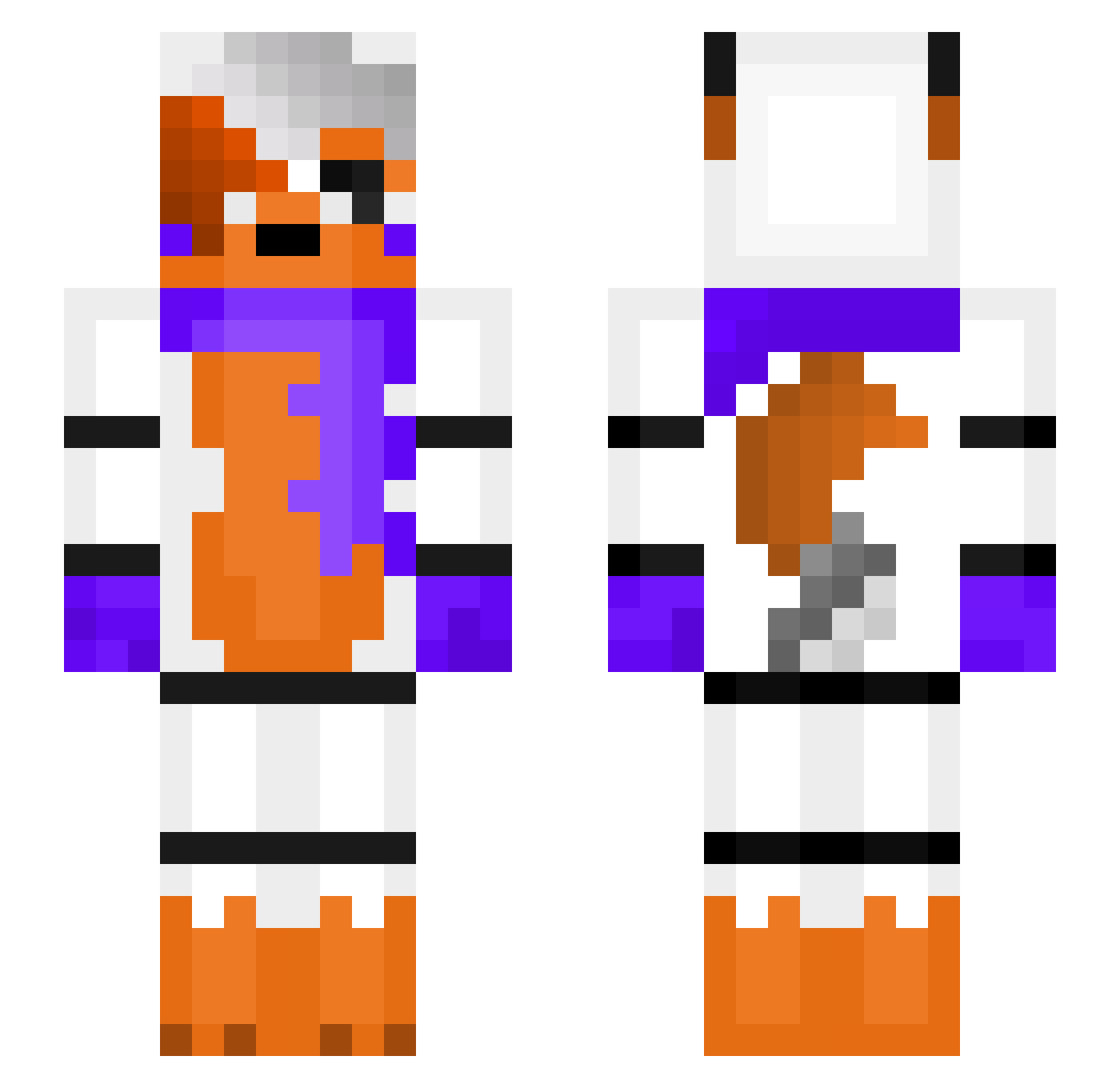 Runa_Fenyx Minecraft skin, front and back view
