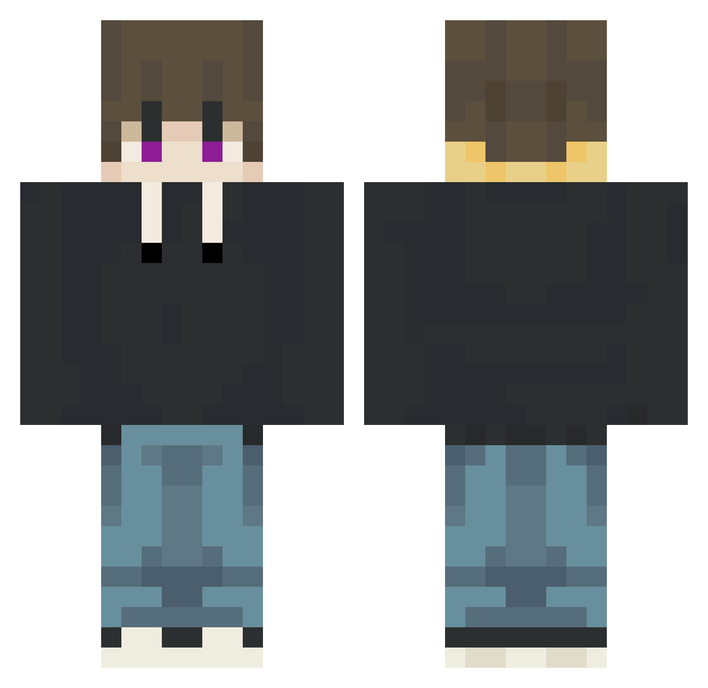cgxsta Minecraft skin, front and back view