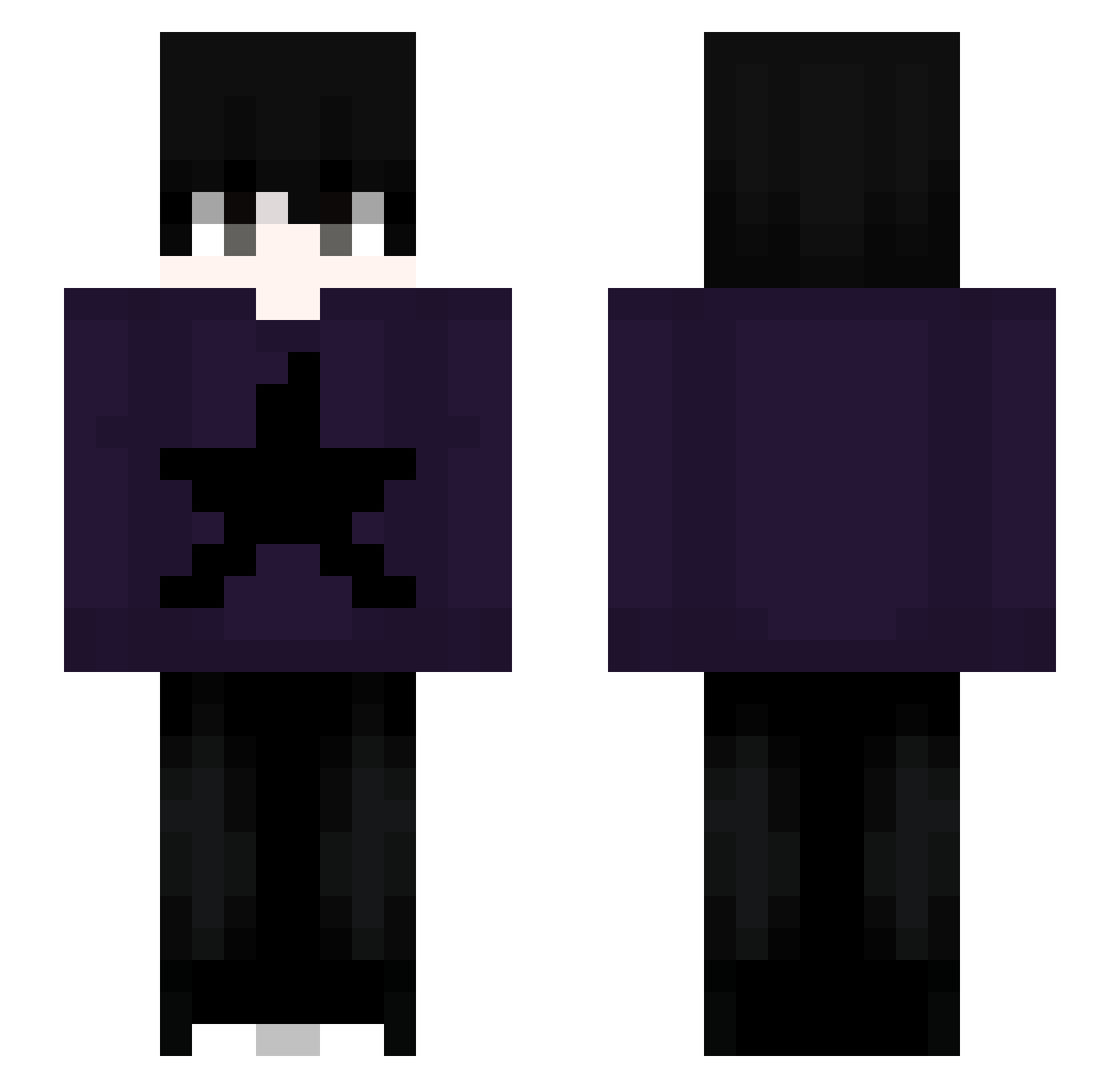JunIsMe_ Minecraft skin, front and back view